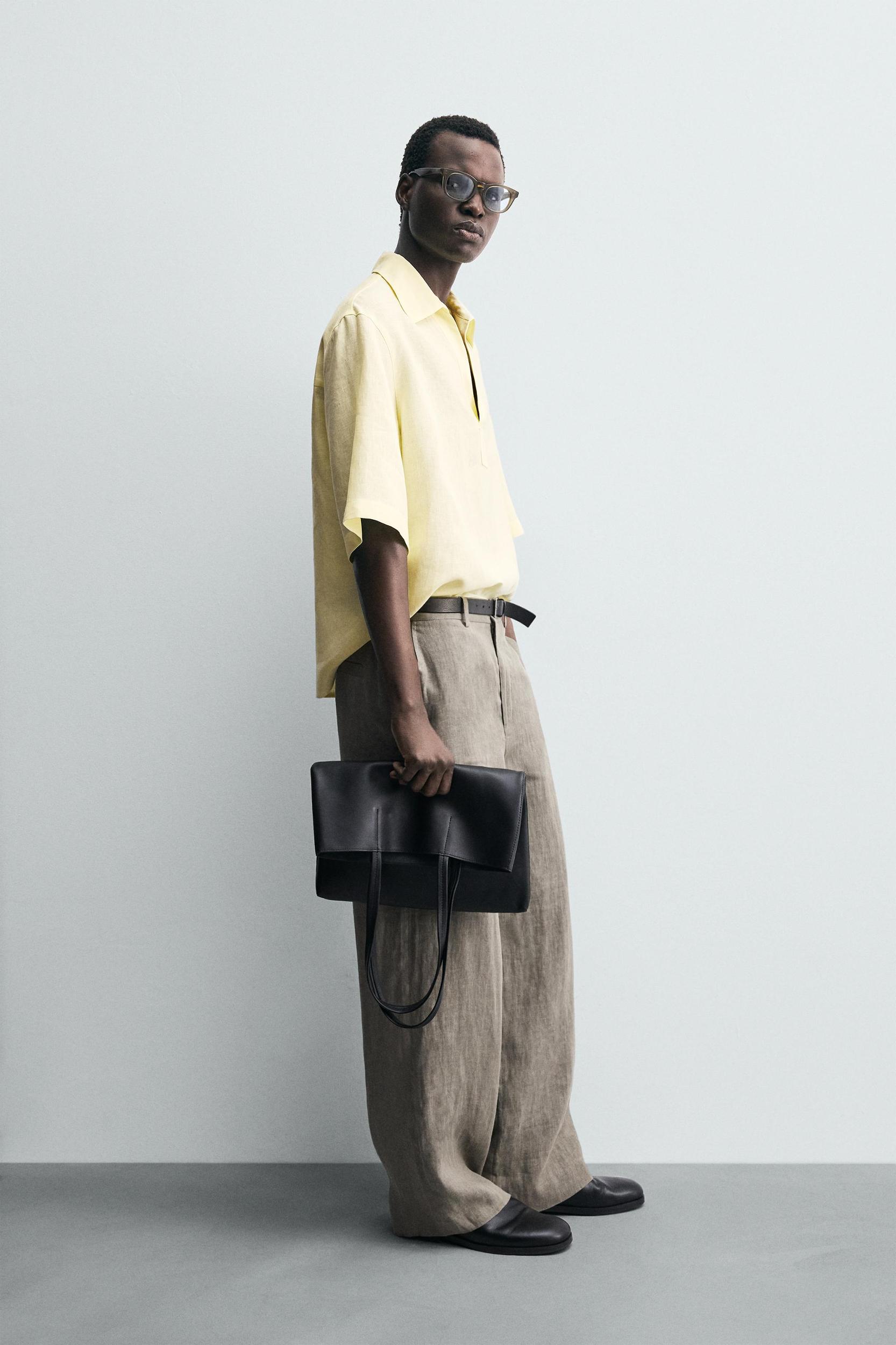 100% LINEN POLO SHIRT Product Image