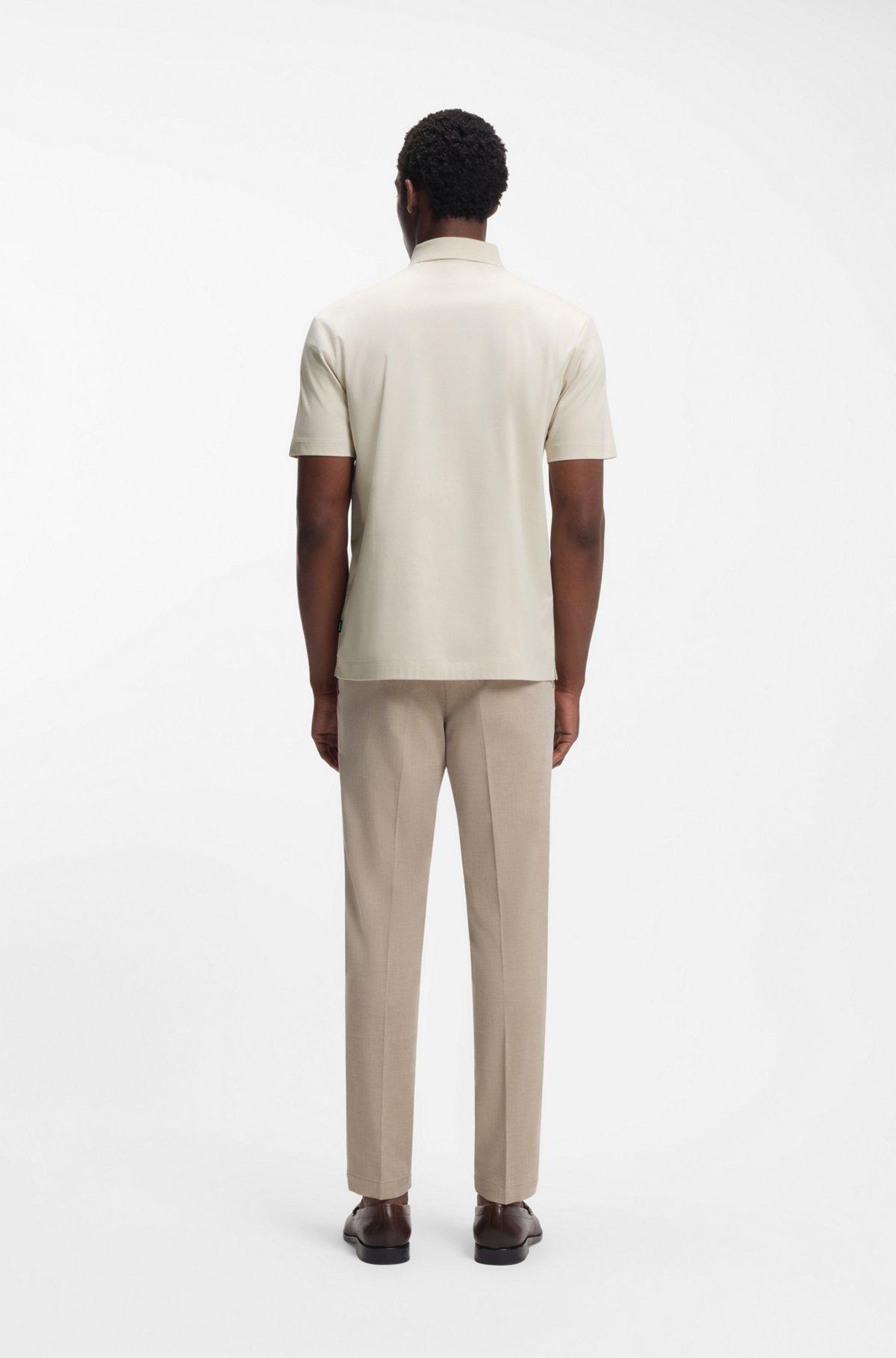 Monogram-jacquard polo shirt in cotton Product Image