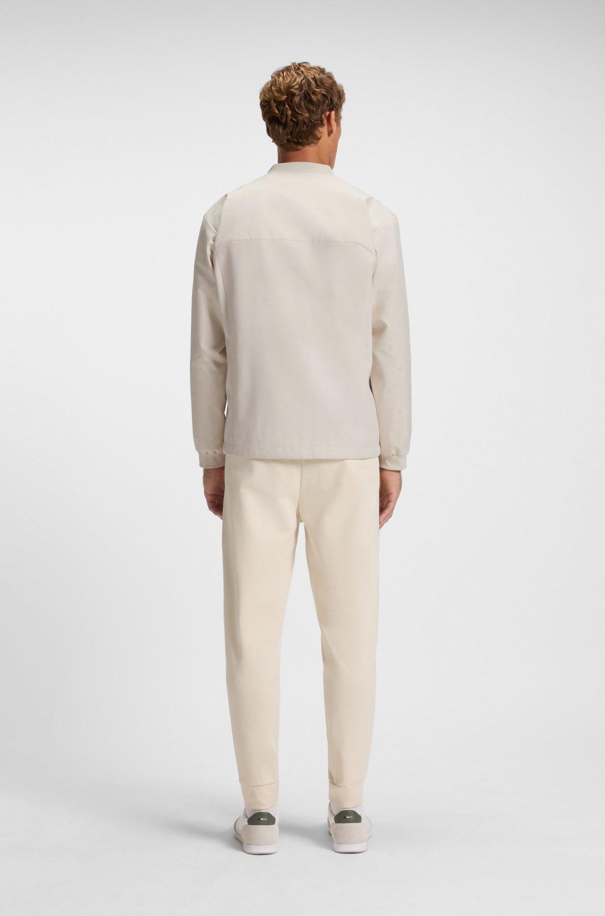 Water-repellent bomber jacket with Double B monogram jacquard Product Image