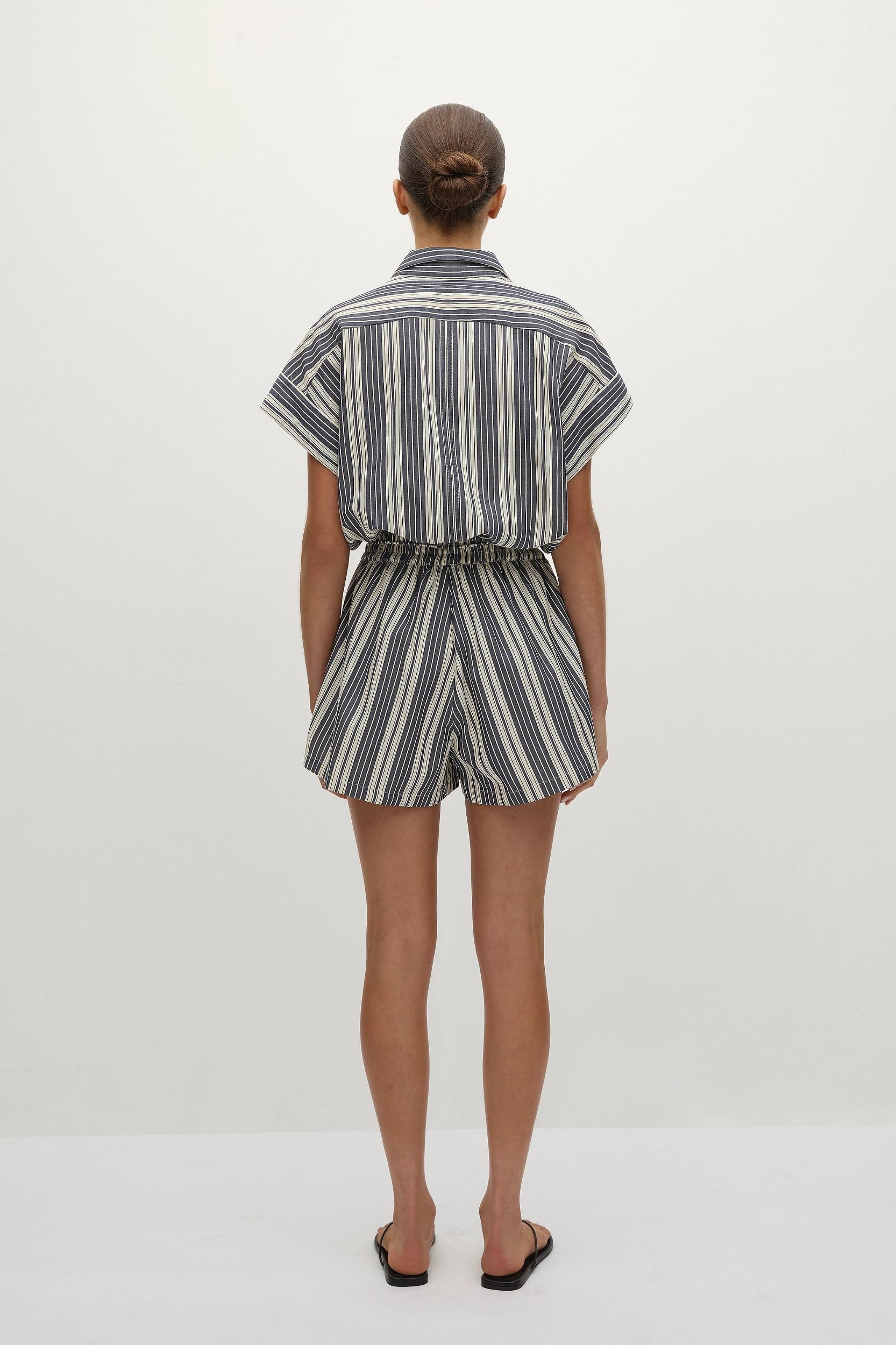 Corah Mini Dress Antique Navy Stripe - Final Sale Product Image