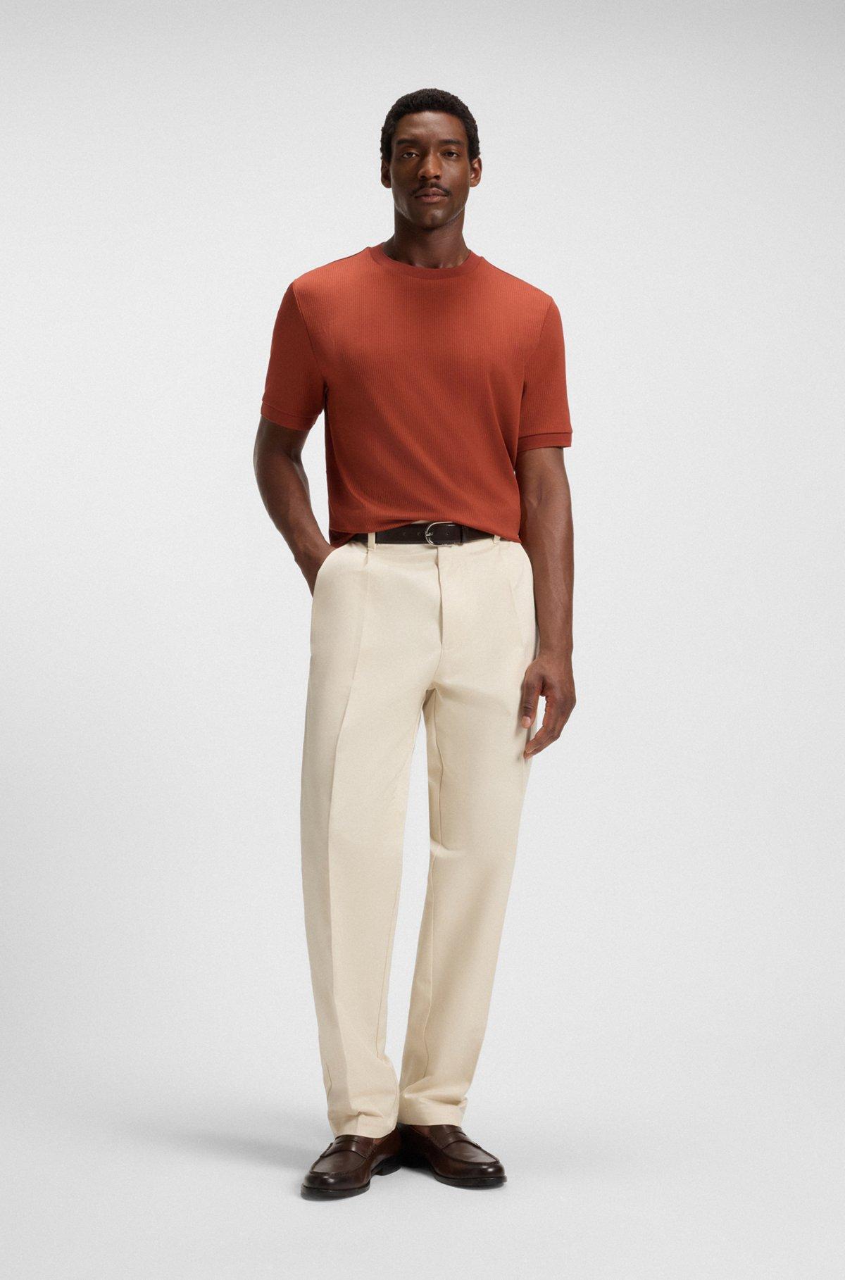 Regular-fit T-shirt in seersucker fabric Product Image