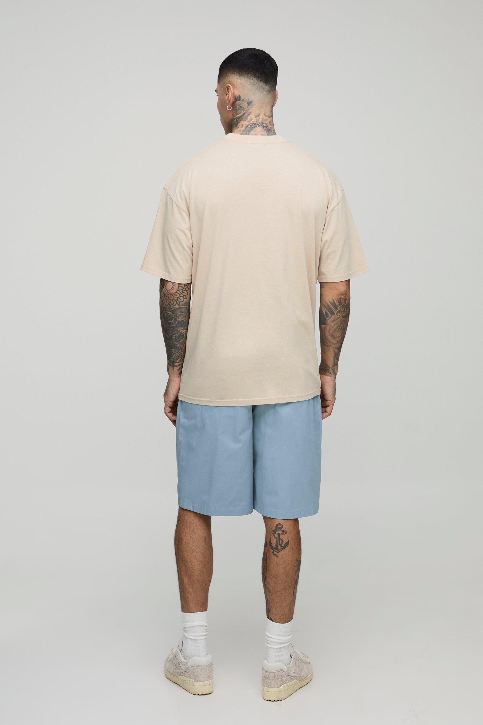Tall Oversized California Tennis Club Print T-Shirt | boohooMAN USA Product Image