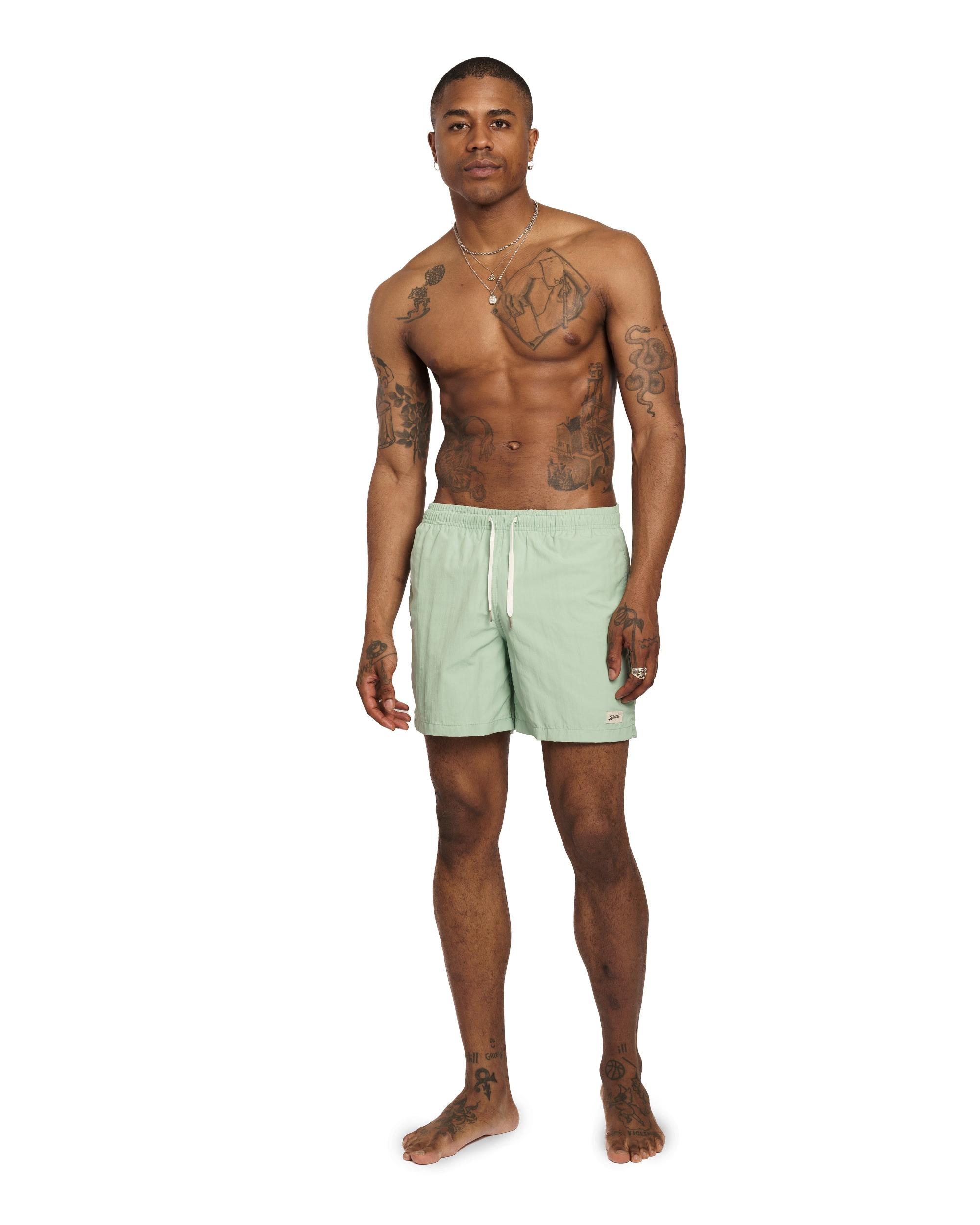 Solid Sea Foam Swim Trunk Product Image