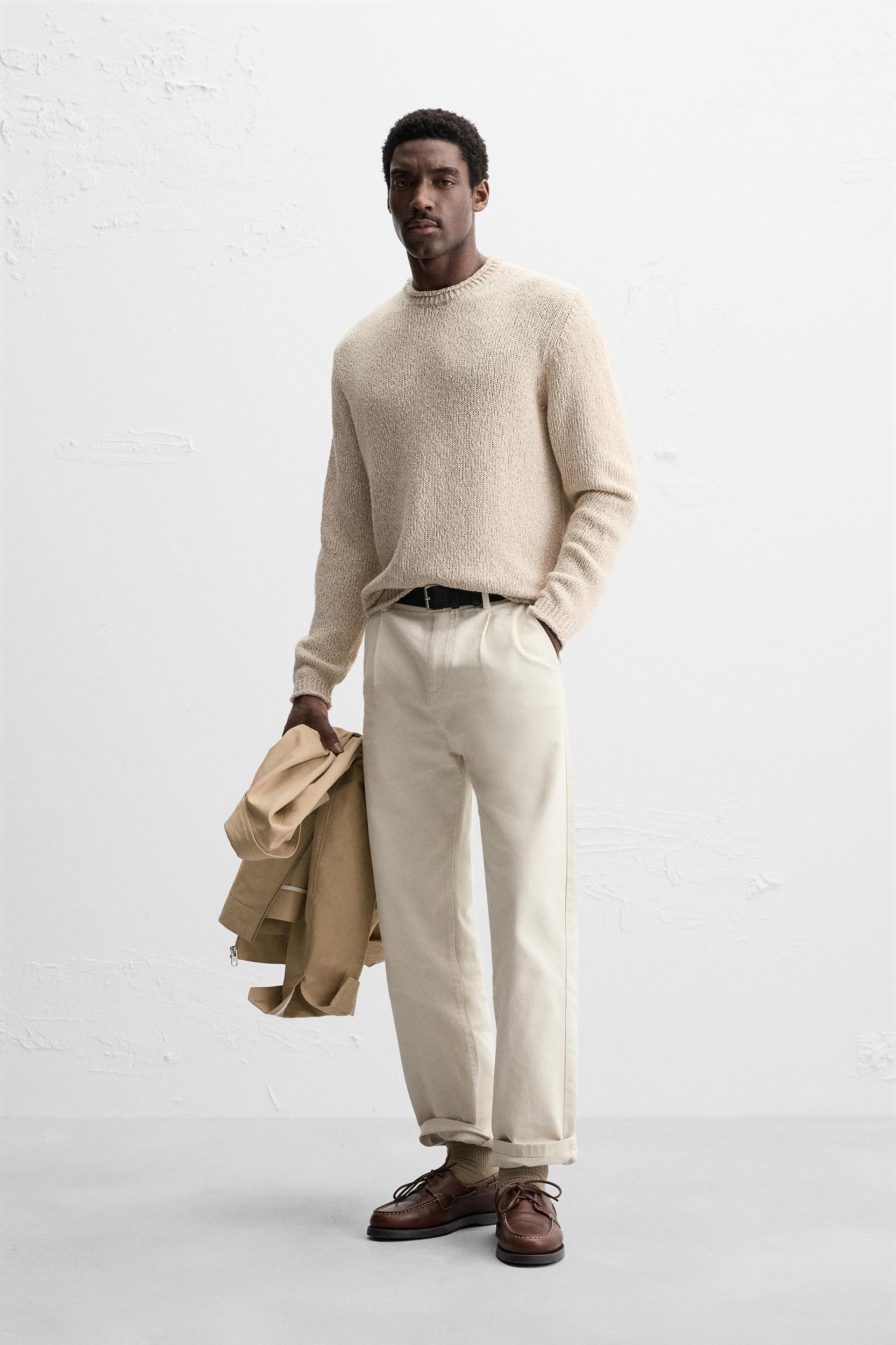 RUSTIC TEXTURED KNIT SWEATER Product Image