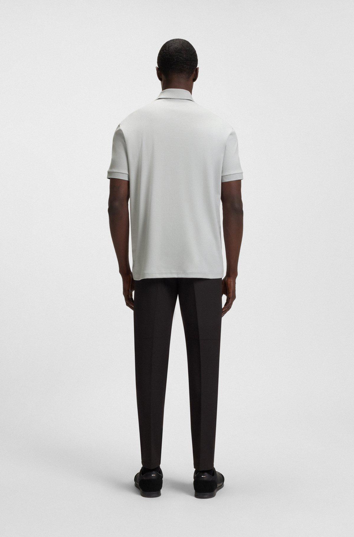 Pima-cotton polo shirt with Double B monogram Product Image