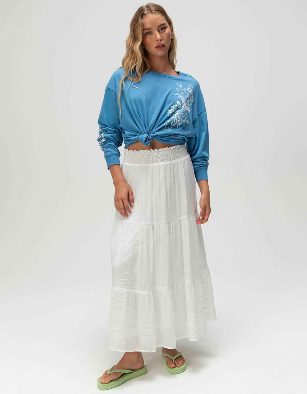 ROXY Hibiscus Love Womens Long Sleeve Tee - BLUE Product Image