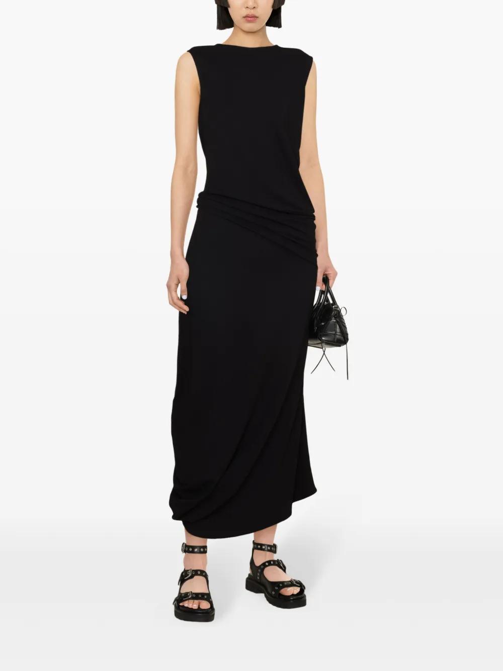 draped crepe maxi dress Product Image