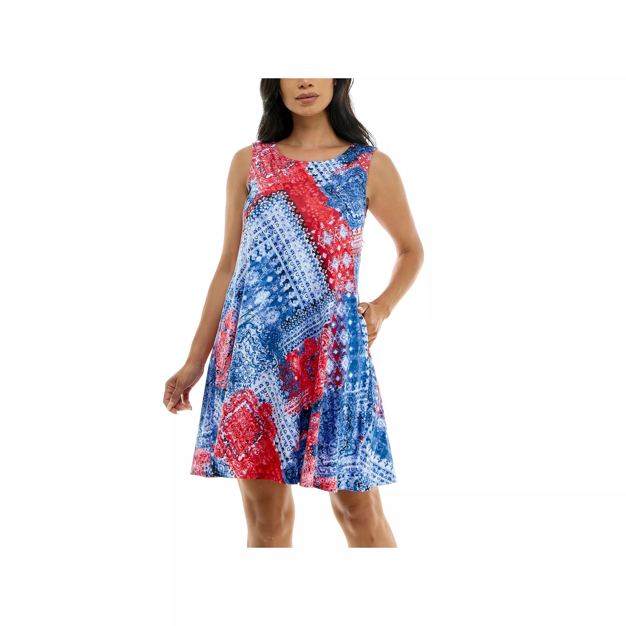 Women's Nina Leonard Floral Swing Dress,  Product Image