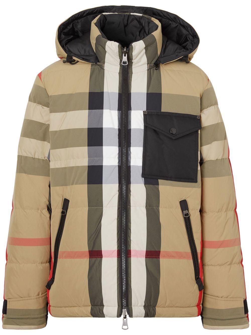 Reversible Exaggerated check padded jacket Product Image