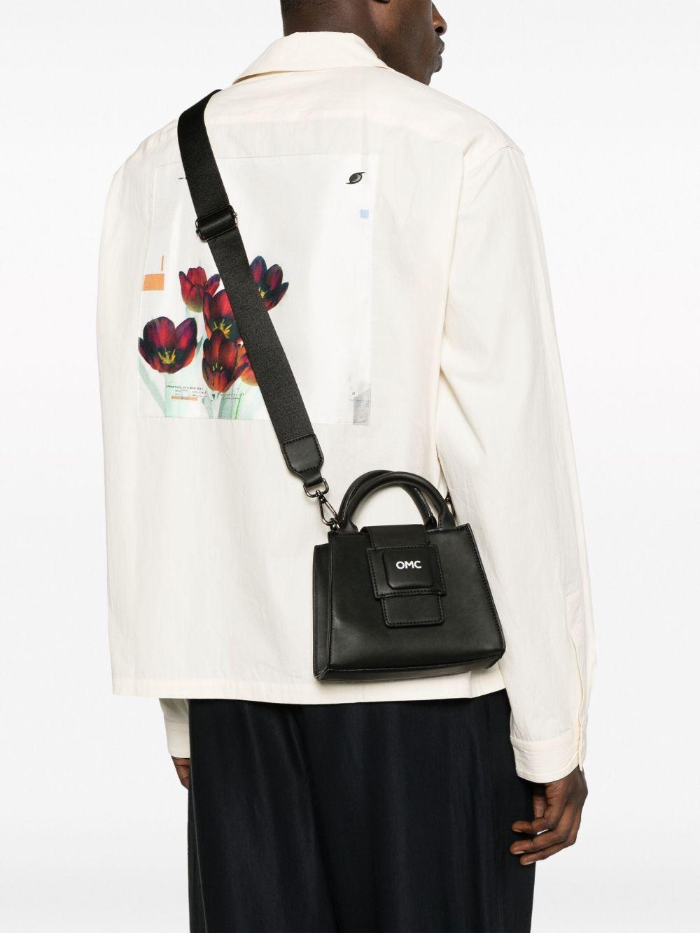 logo-print faux-leather tote  Product Image