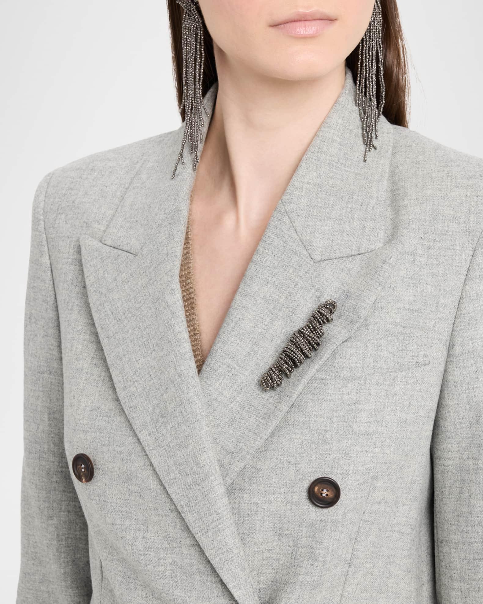 Cashmere-Wool Flannel Double-Breasted Blazer Product Image