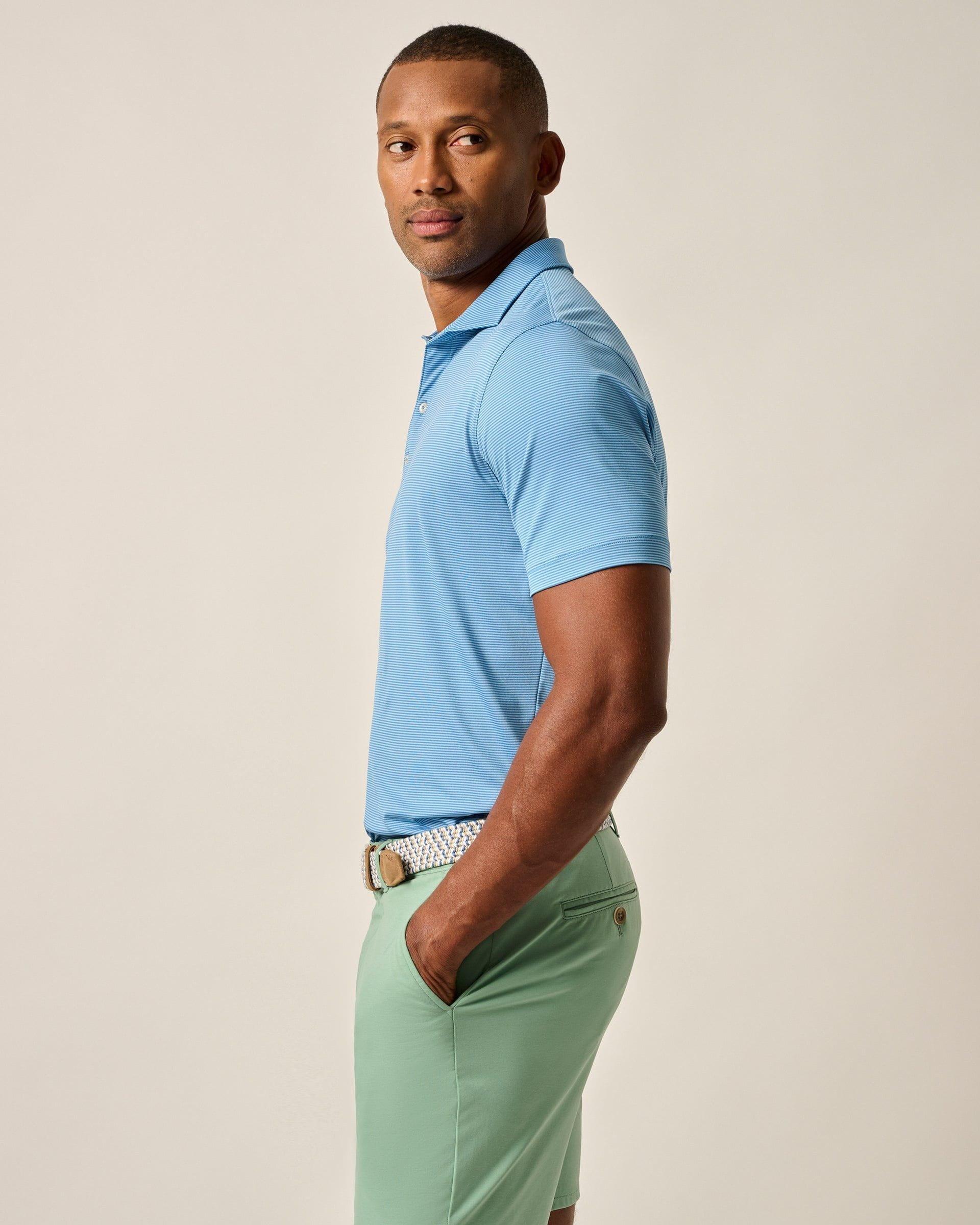 PerryGolf Performance Jersey Polo - Lyndonn Stripe Product Image