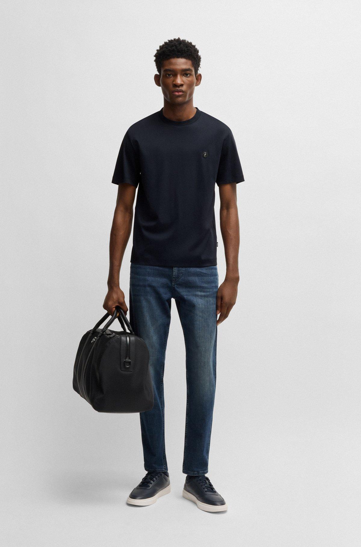 Regular-fit T-shirt in cotton with monogram print Product Image