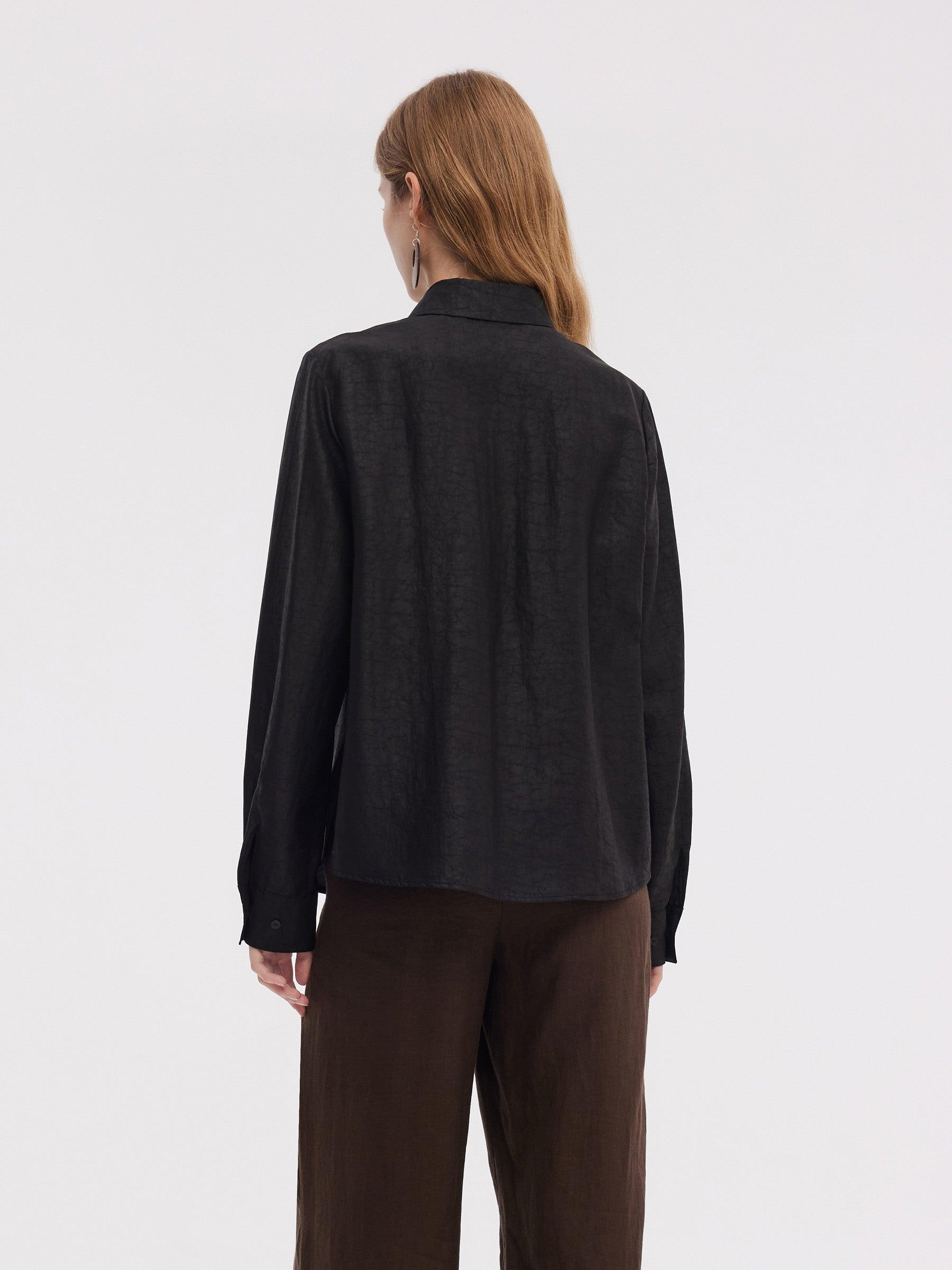 18MM Xiang Yun Silk Cross Front Collar Women Blouse Product Image