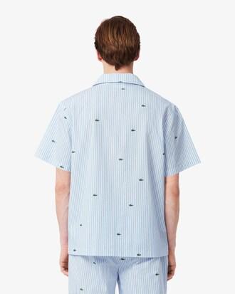 Printed Striped Cotton Pyjama Shirt Product Image