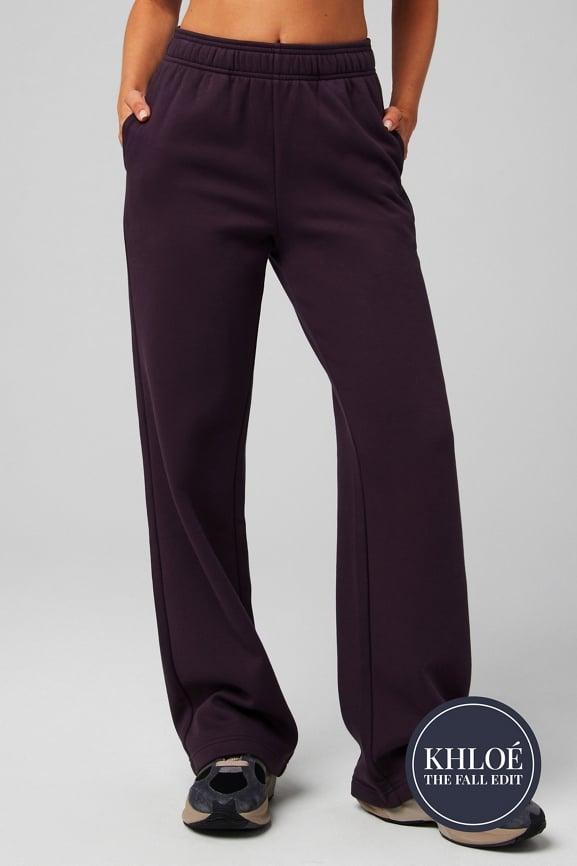 Cozy Fleece Wide Leg Sweatpant Product Image