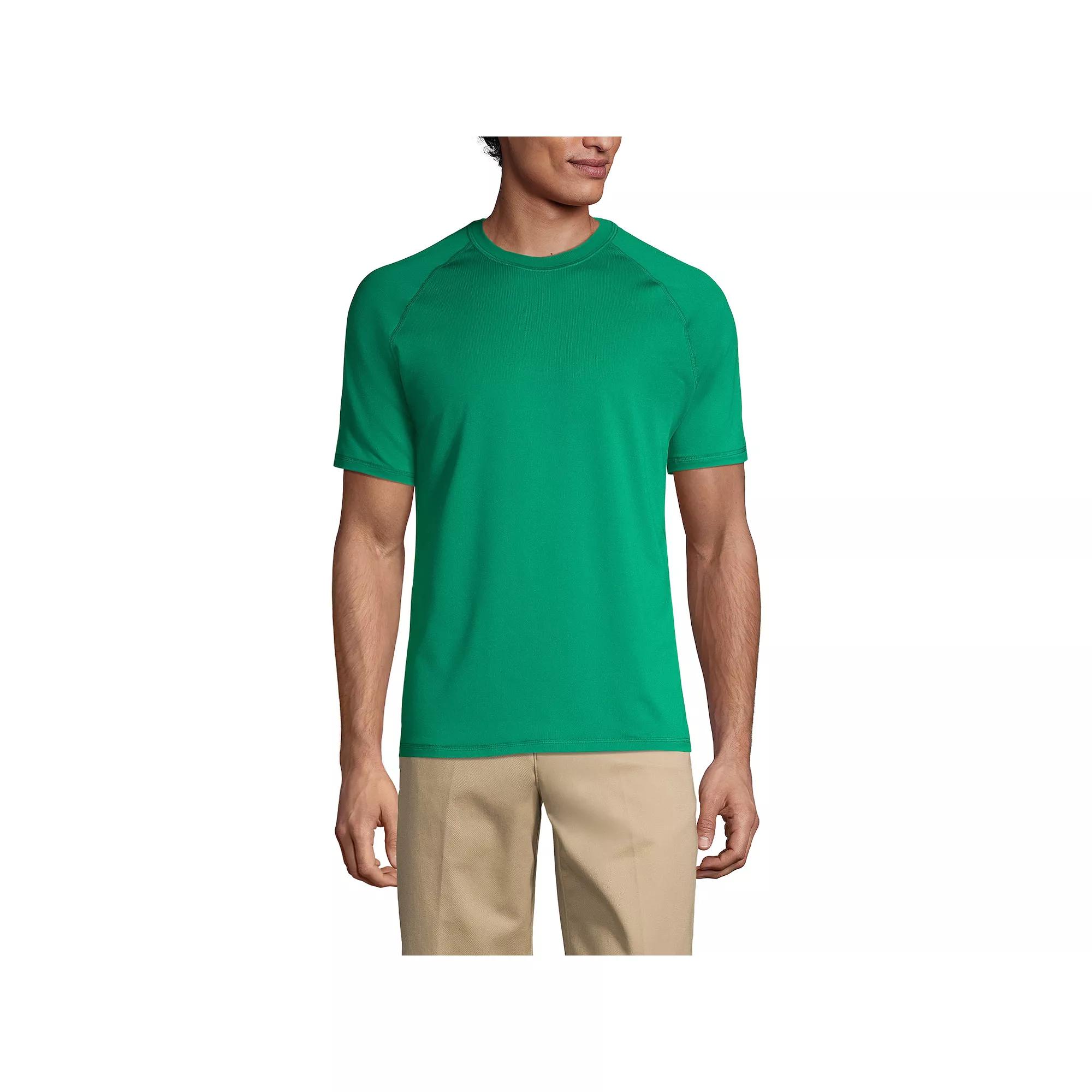 Men's Lands' End School Uniform Short Sleeve Active Tee,  Product Image