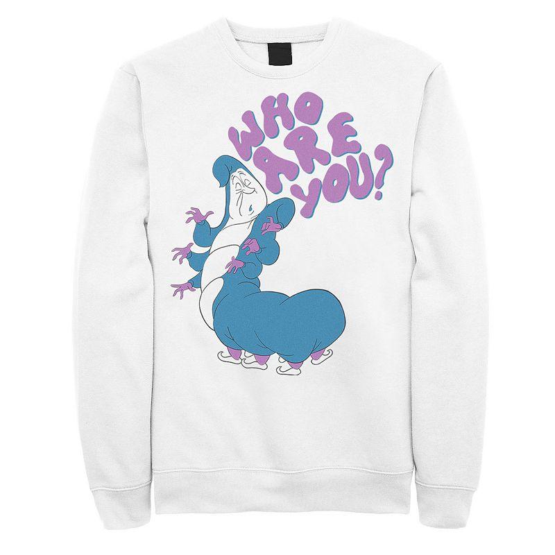 Disney's Alice In Wonderland Caterpillar Who Are You Men's Sweatshirt, Size: Large, White Product Image