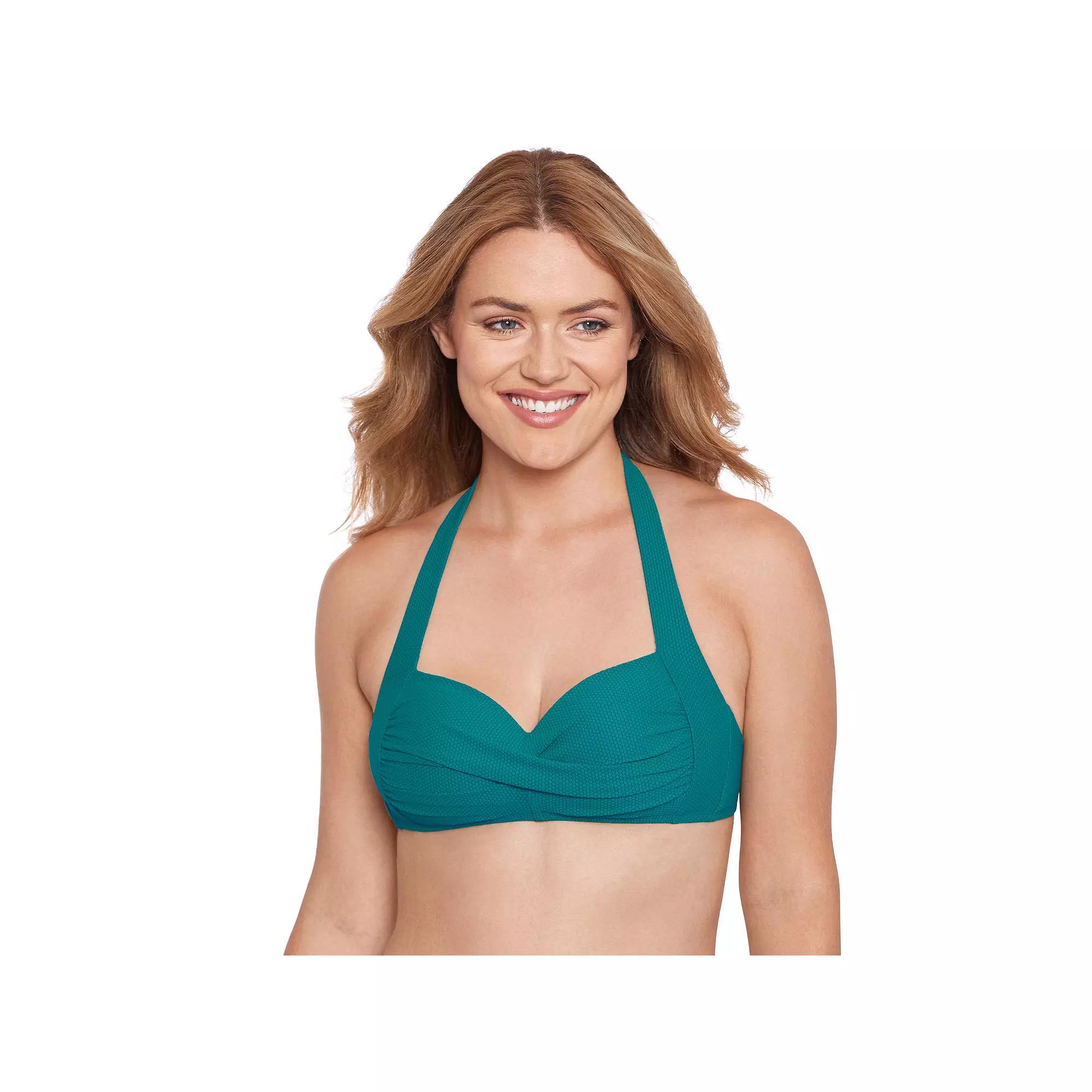 Women's Draper James Twist Halter Swim Top, Size: Small, Green Green Product Image