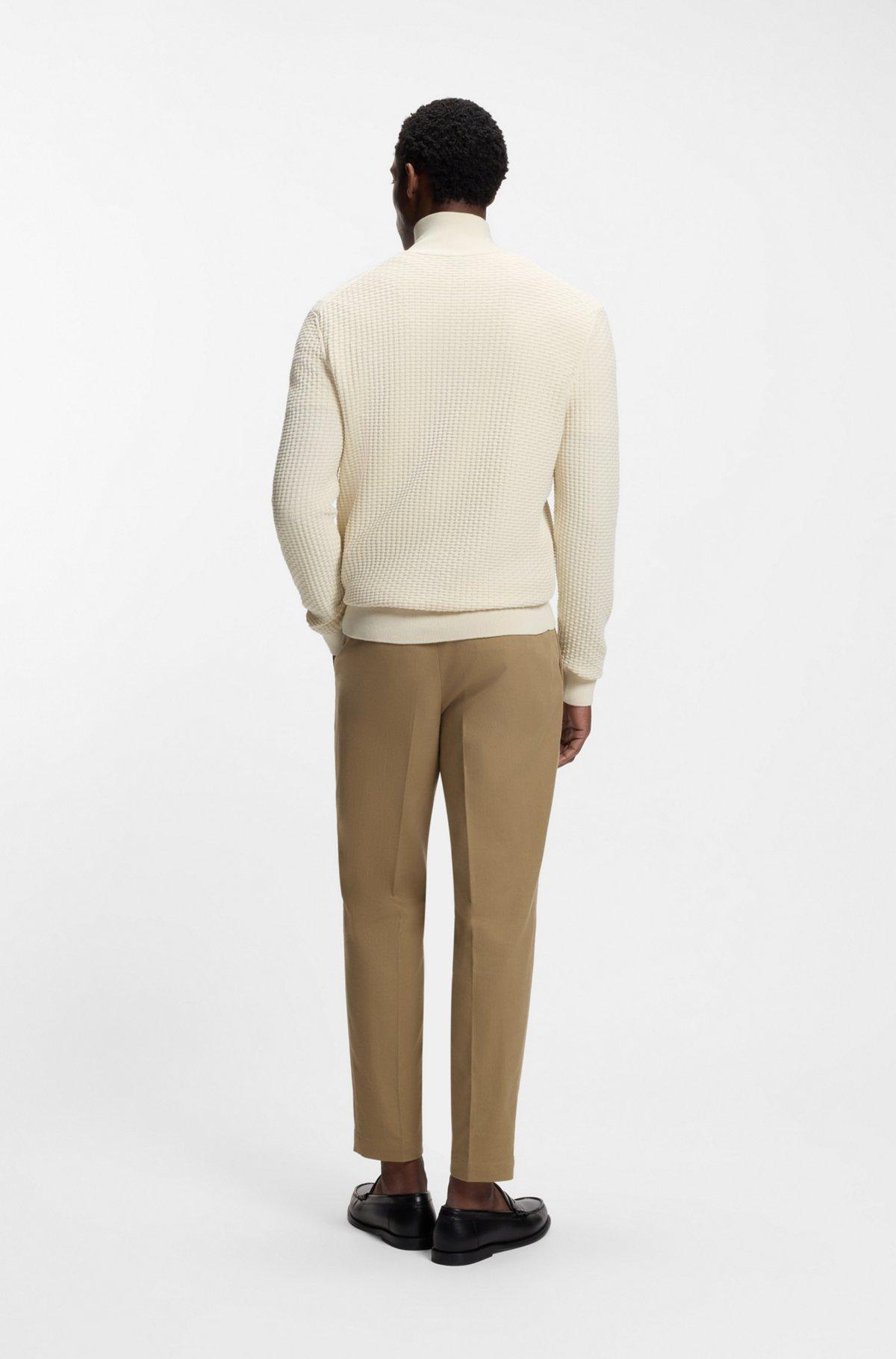 Quarter-zip sweater in cotton Product Image