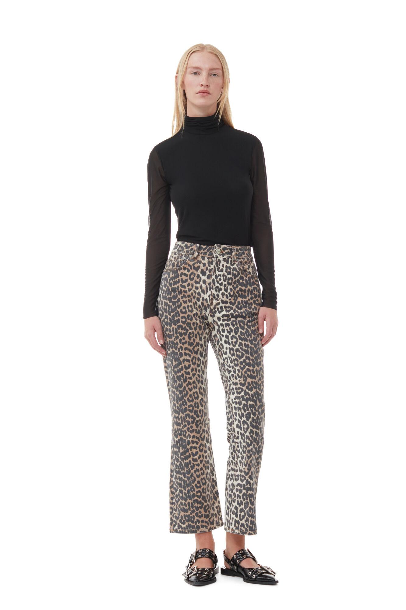 Black Mesh Long Sleeve Roll Neck Blouse Product Image