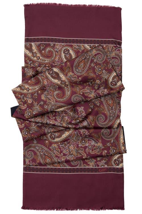 Elizabetta Venezia - Wool Backed Silk Scarf for Men in Burgundy at Nordstrom Product Image