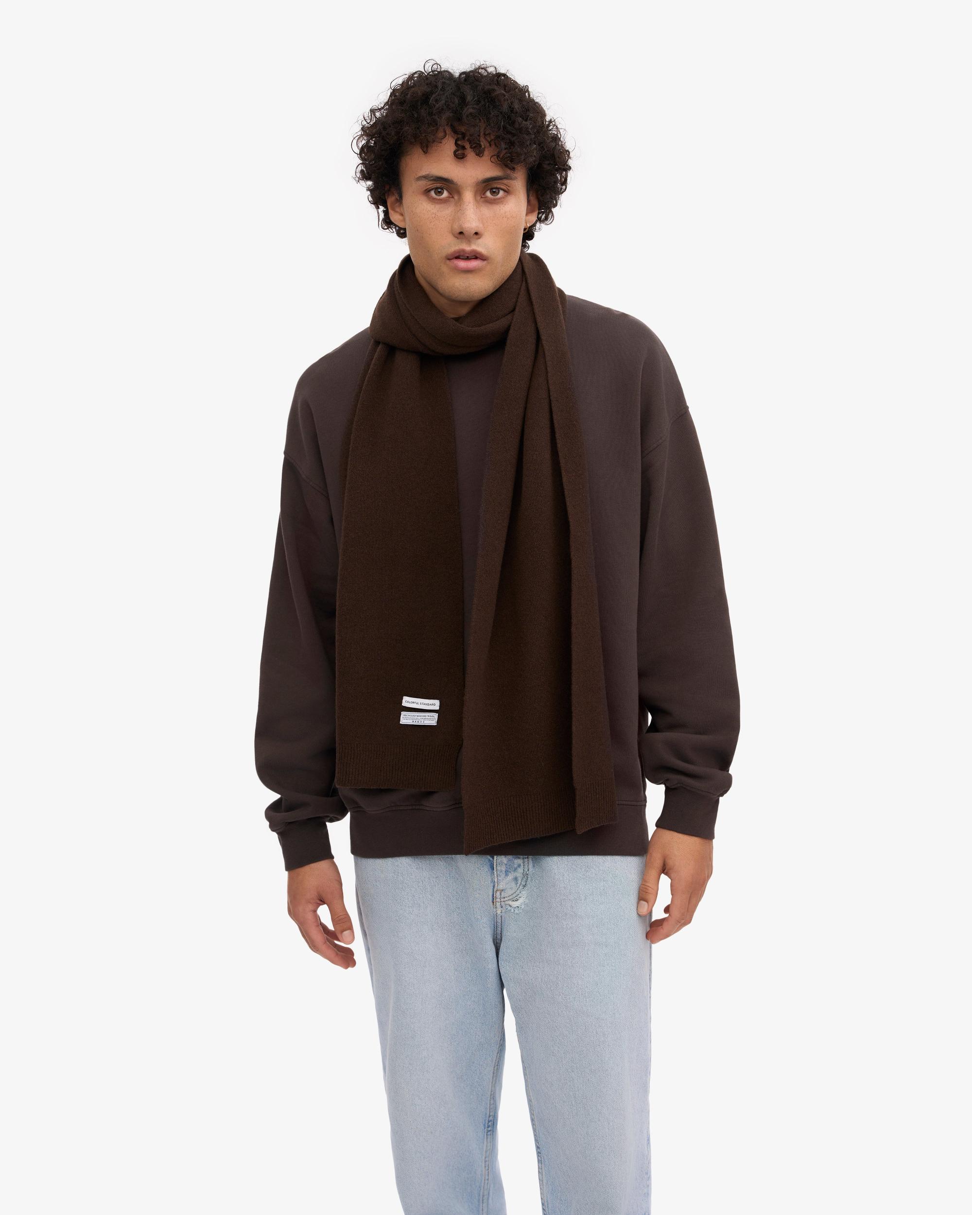 Merino Wool Scarf - Coffee Brown Product Image