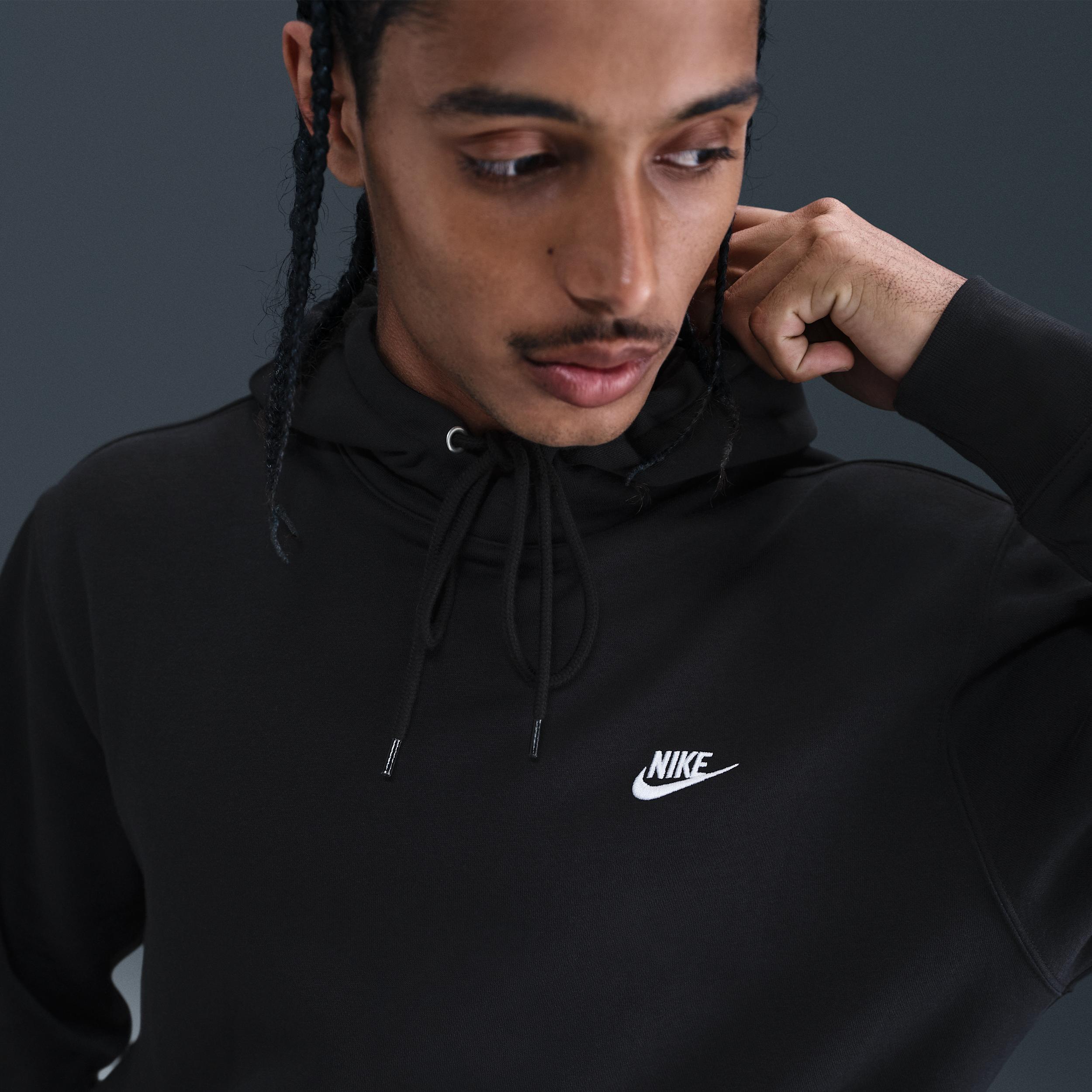 Nike Mens Club Pullover Fleece Hoodie | FN3859-010 Product Image
