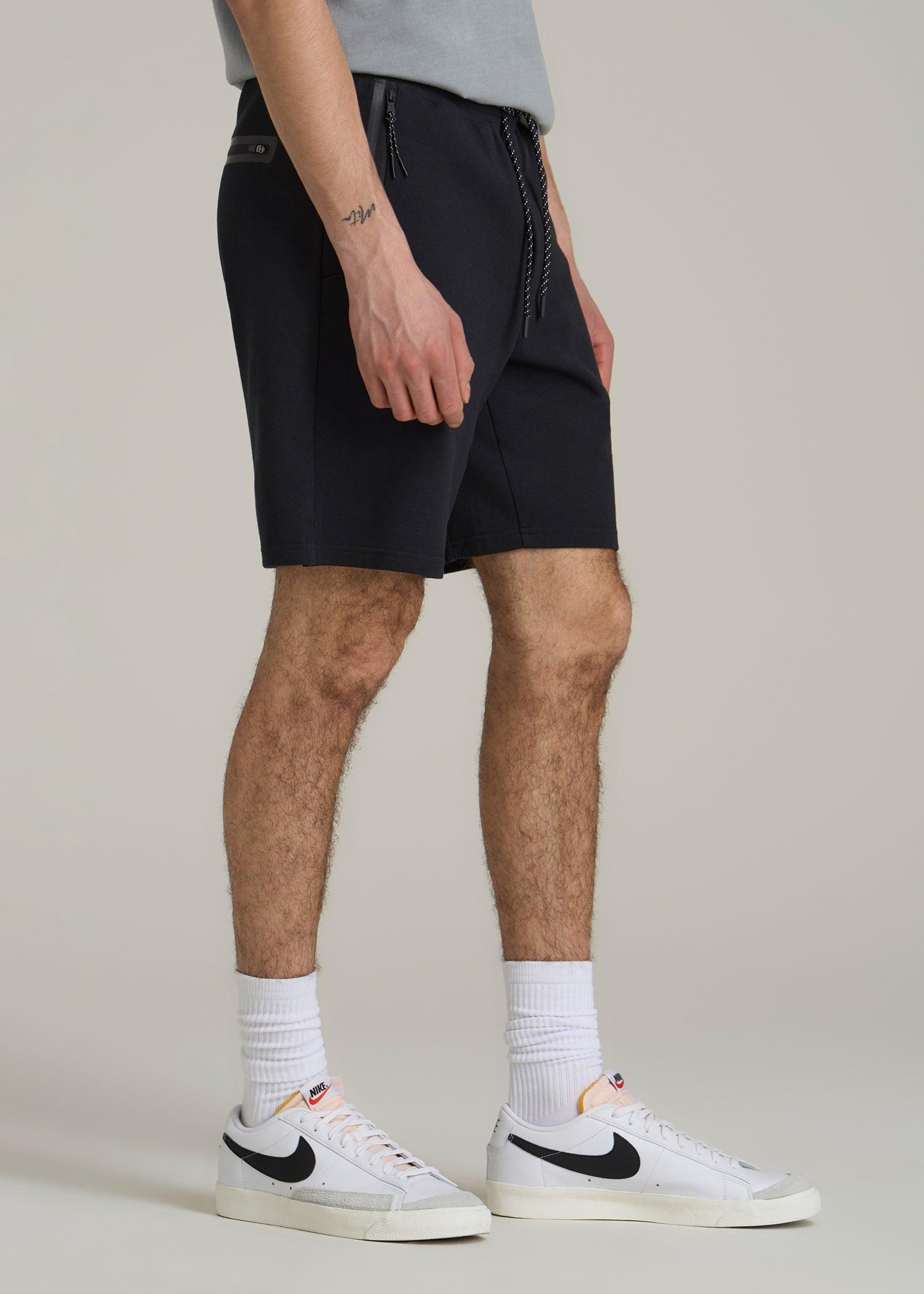 Tech Motion Fleece Shorts for Tall Men in Black Male Product Image
