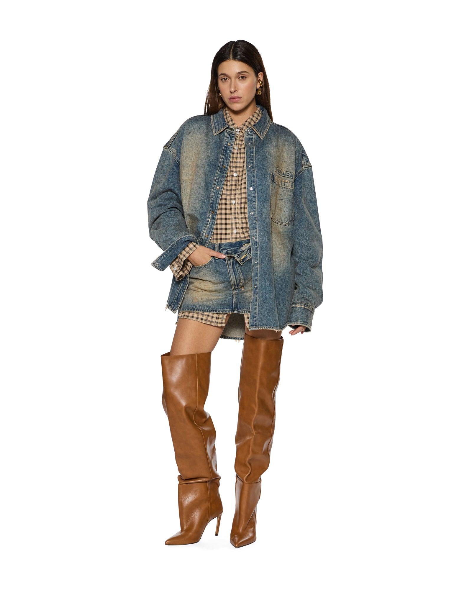 OVERSIZED LS SHIRT DUNE Female Product Image