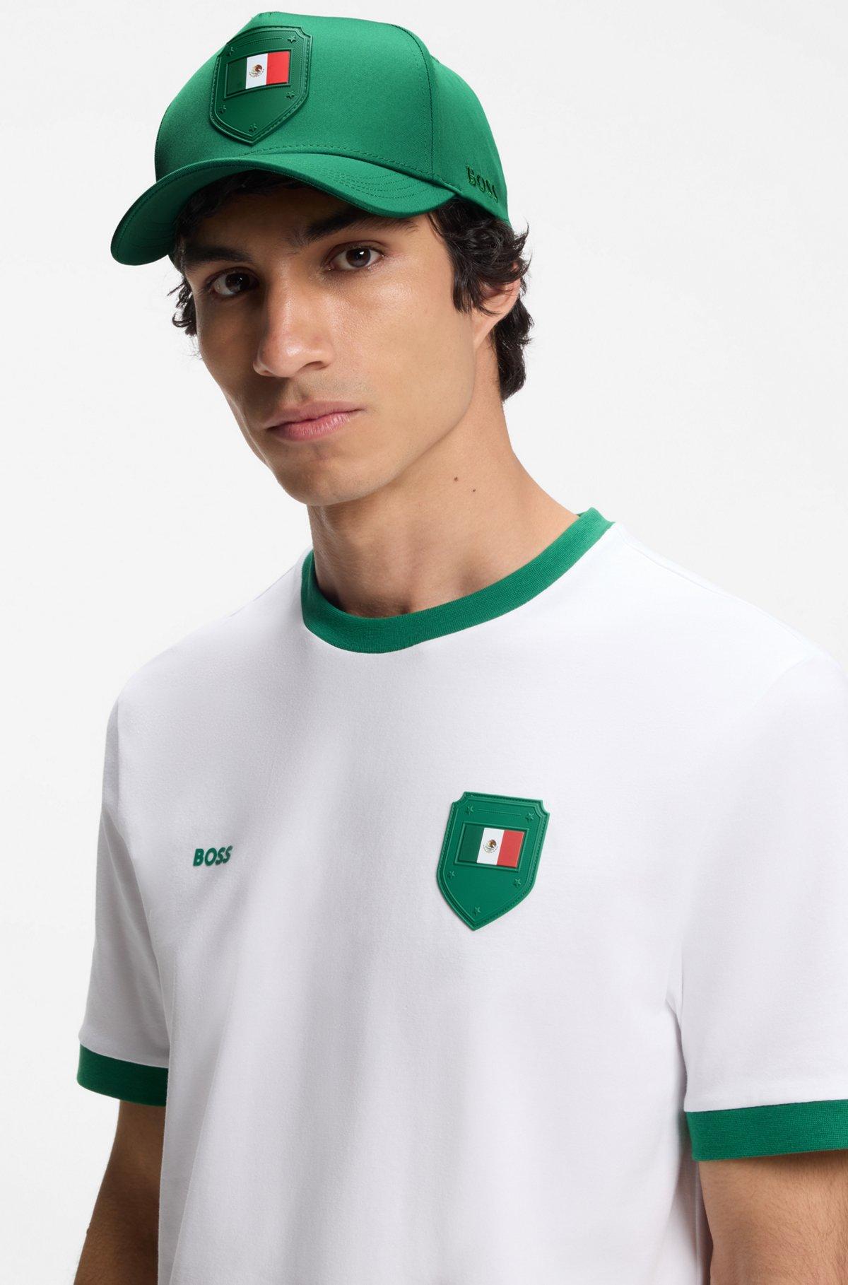 Logo cap in lustrous twill with country-flag badge Product Image