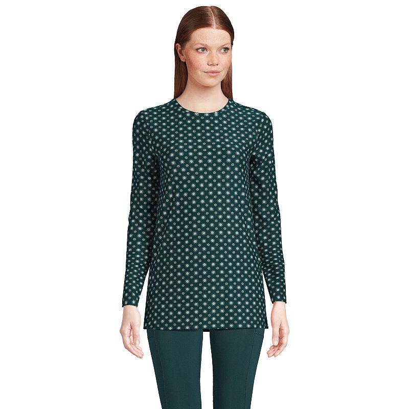 Petite Lands' End Long Sleeve Performance Crew Neck Tunic, Women's,  Product Image