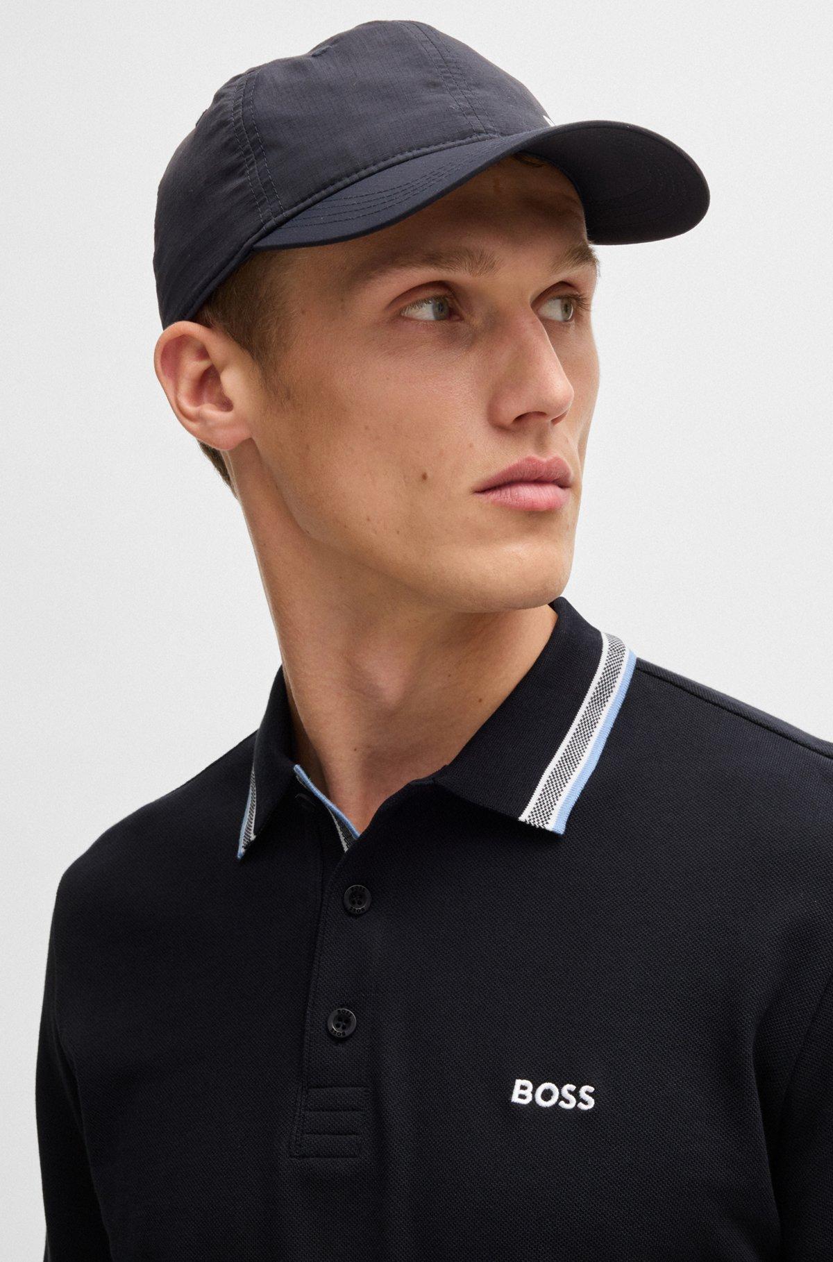 Long-sleeved polo shirt in cotton piqué Product Image