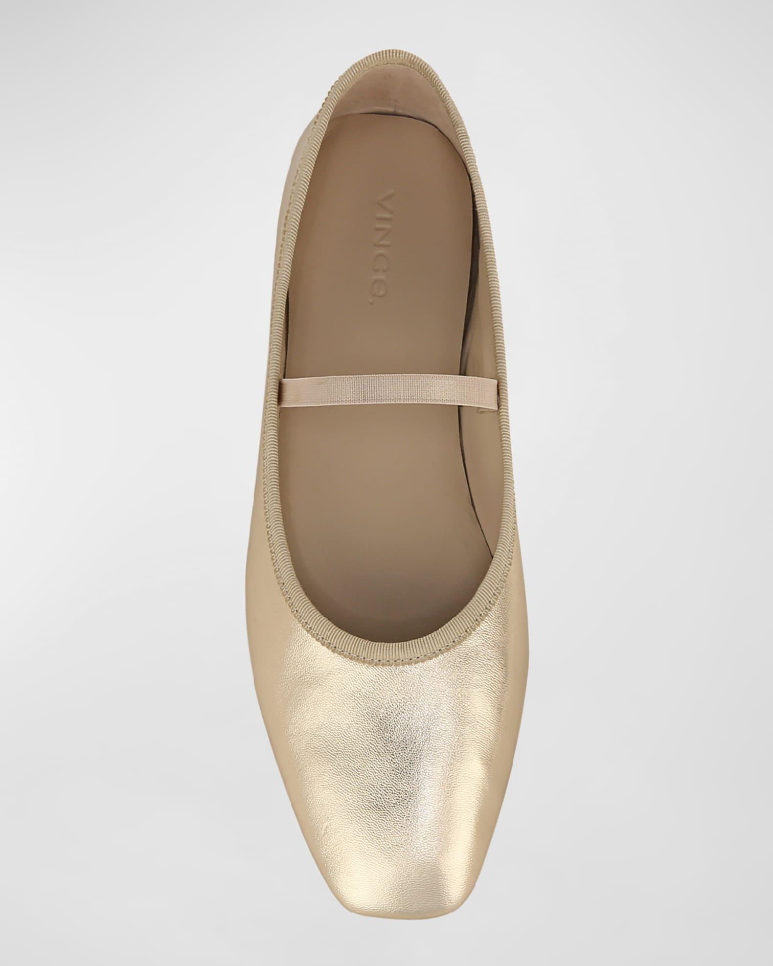 Metallic Mary Jane Ballerina Flats Product Image