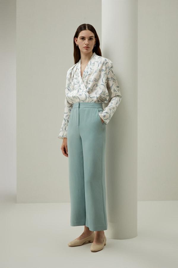 LILYSILK Silk Trousers - Womens - Royal Blue 100% Organic Silk - High-Quality Wide Leg Pants 16 Product Image