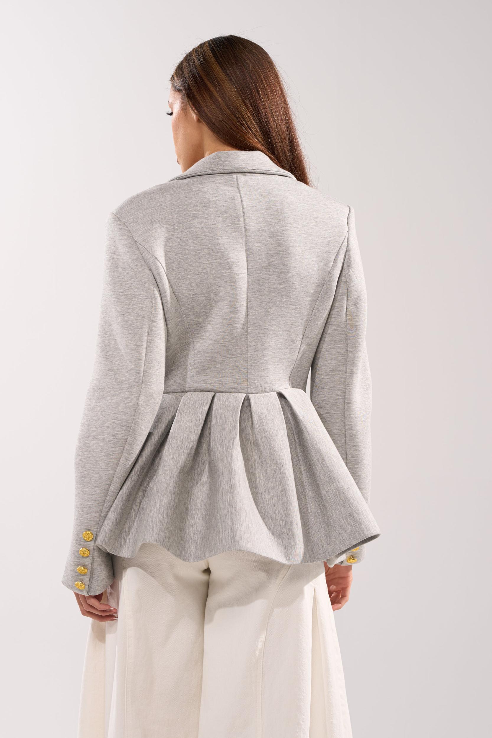 CANARY PEPLUM BLAZER IN SCUBA Product Image