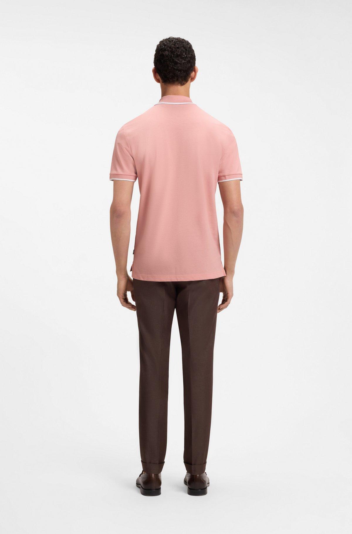 Cotton-piqué polo shirt with contrast tipping Product Image