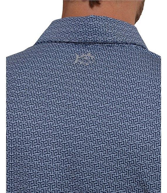 Southern Tide Driver Geo Print Short Sleeve Polo Shirt Product Image