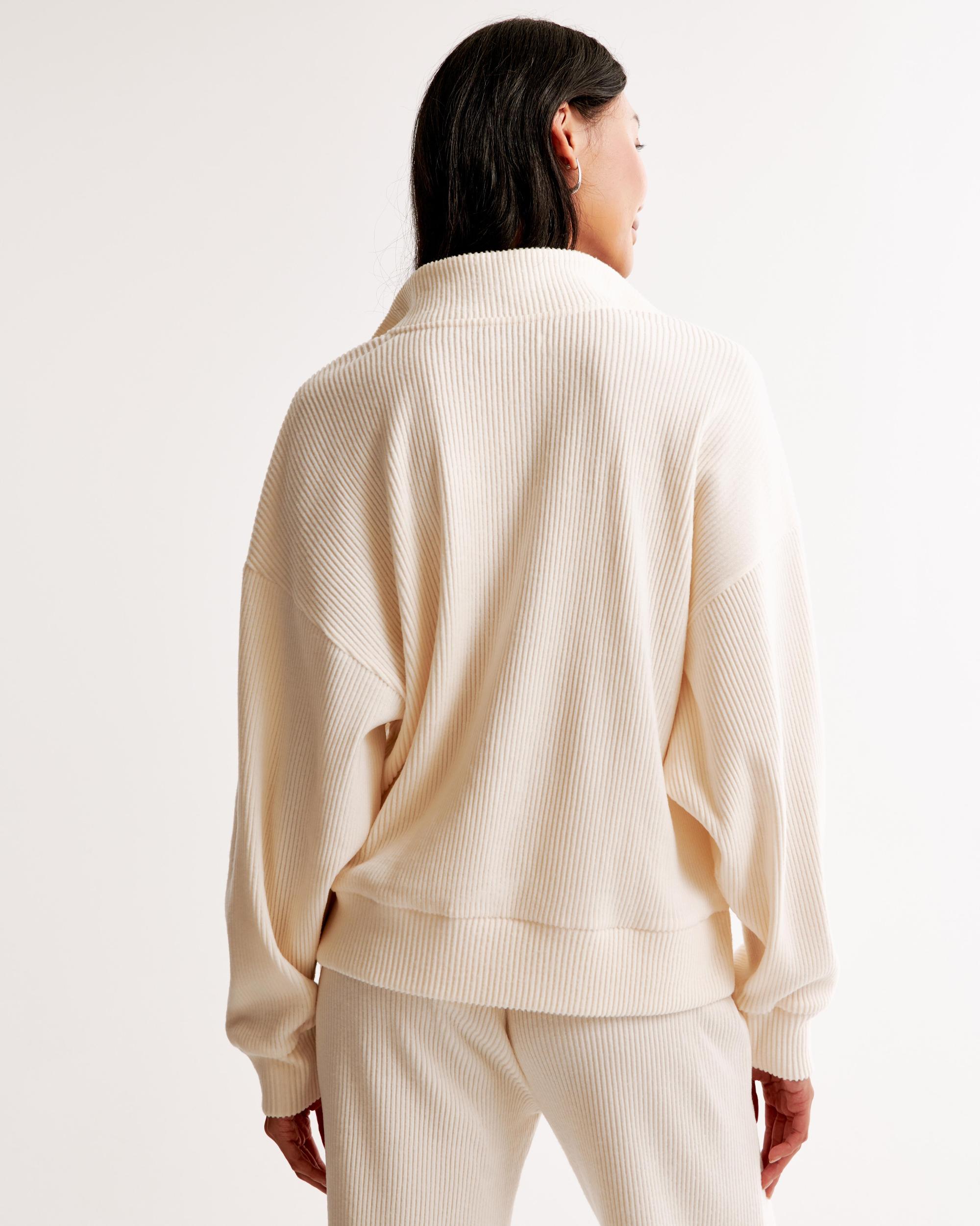 Lounge Brushed Rib Half-Zip Product Image