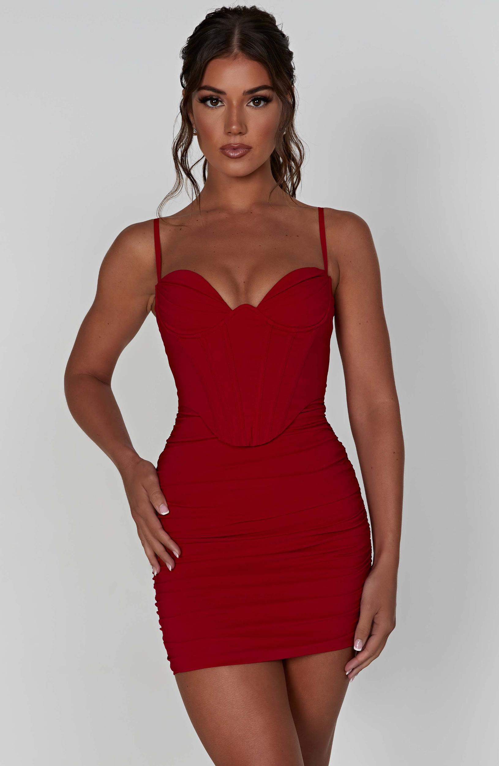 Nyla Mini Dress - Red Product Image
