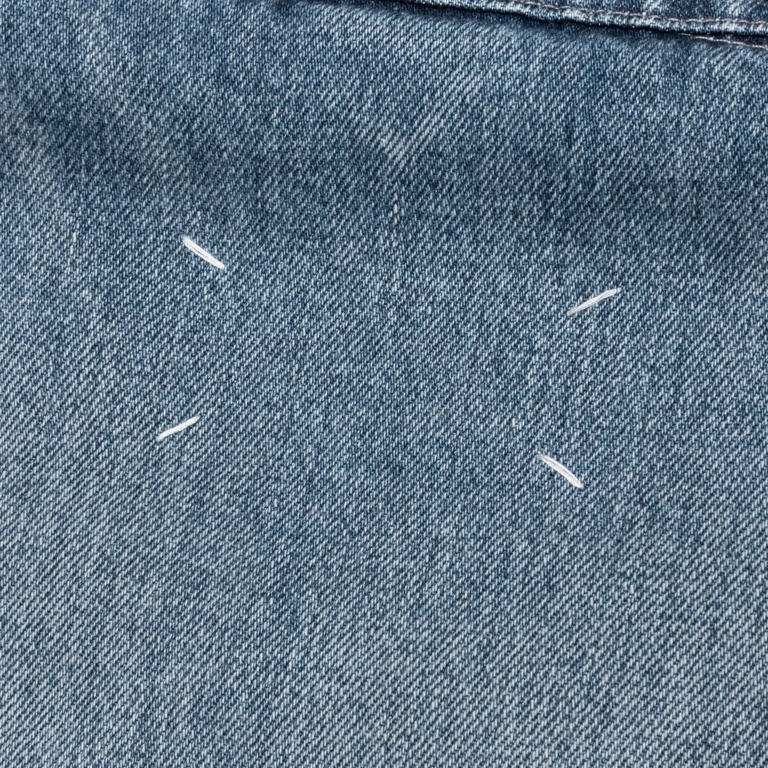 Denim Jacket with Corduroy Collar - Light Blue Male Product Image