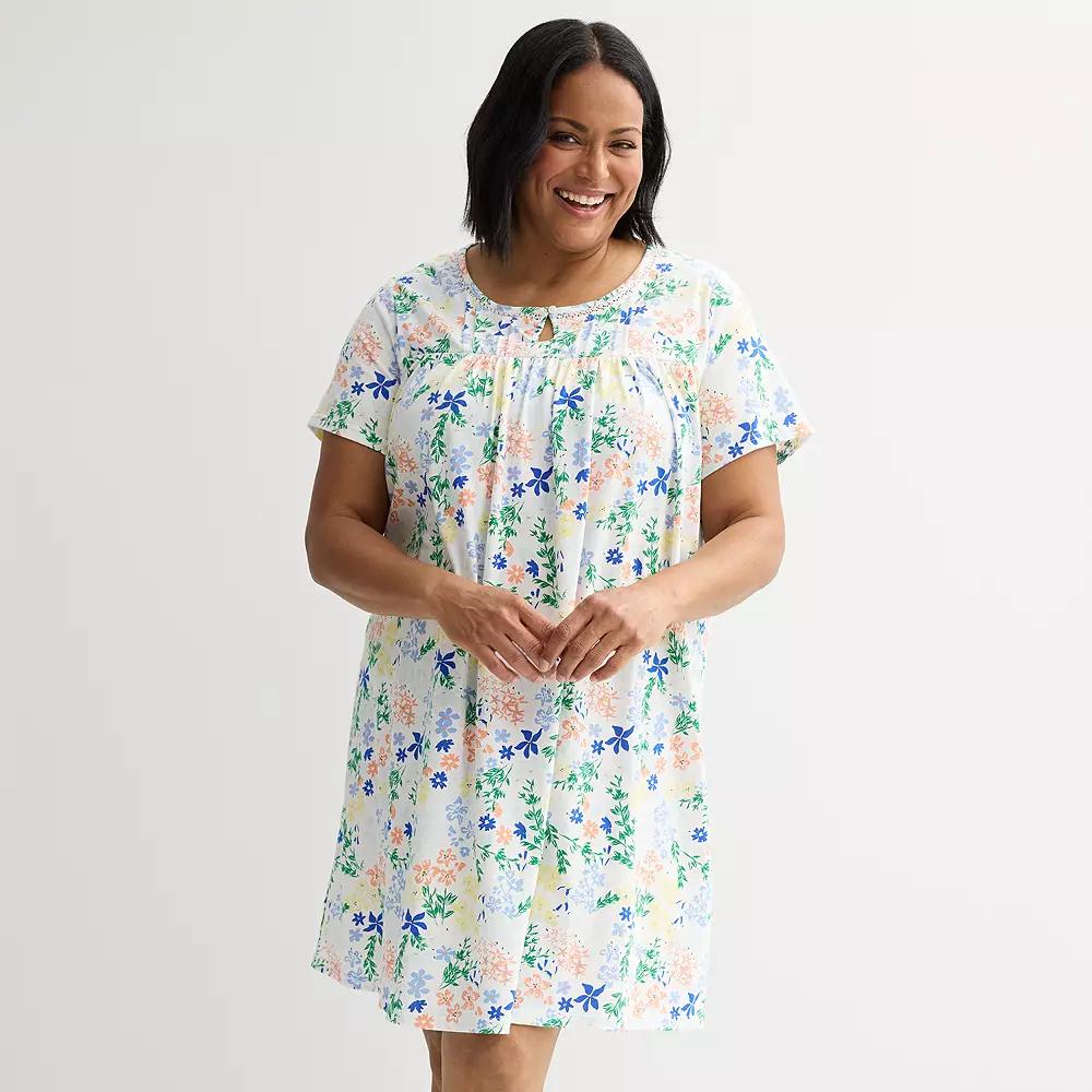 Plus Size Croft & Barrow® Knit Sleep Gown, Women's, Size: 2XL, Fancy Tropical Product Image