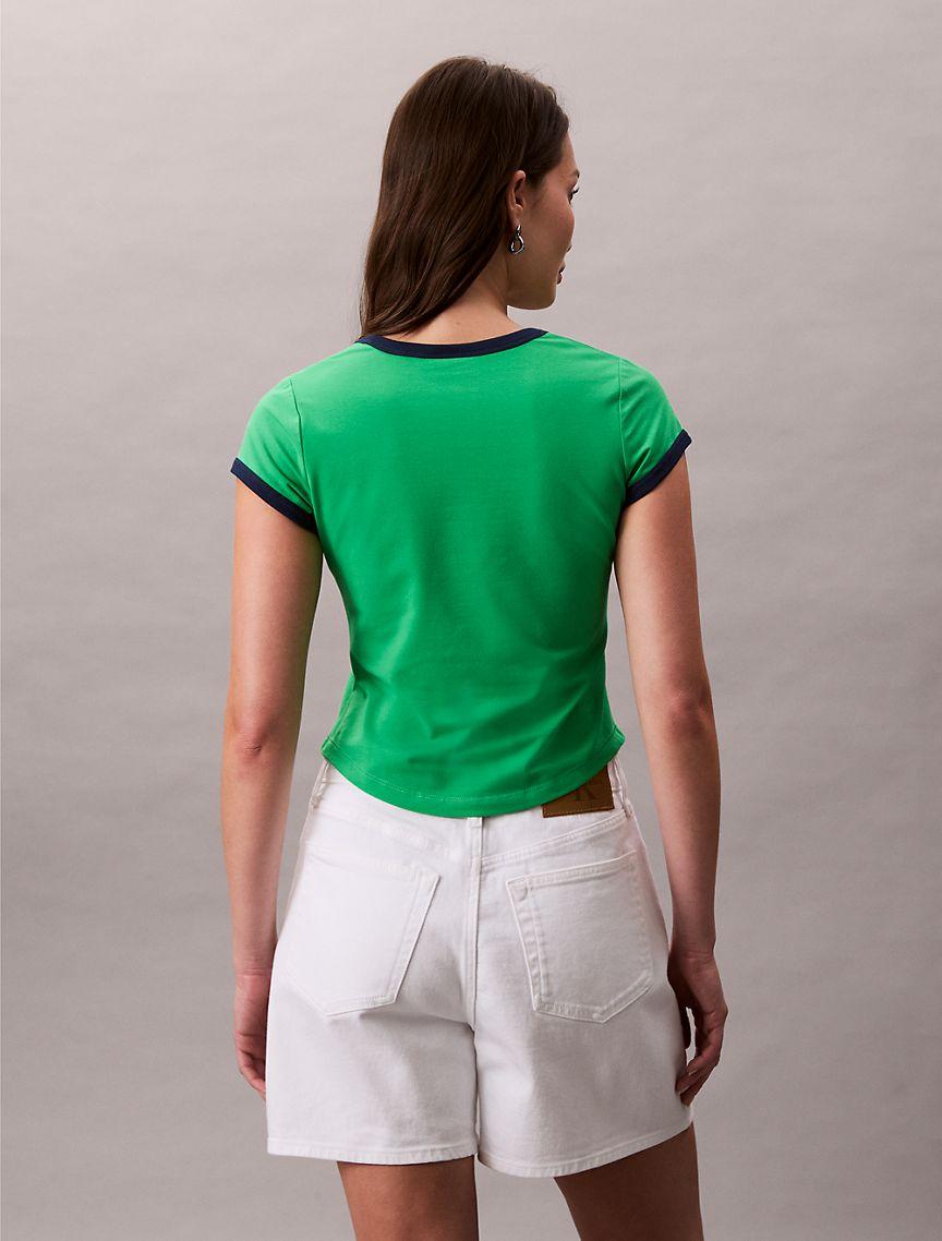 Monogram Logo Shape Graphic Slim T-Shirt Product Image