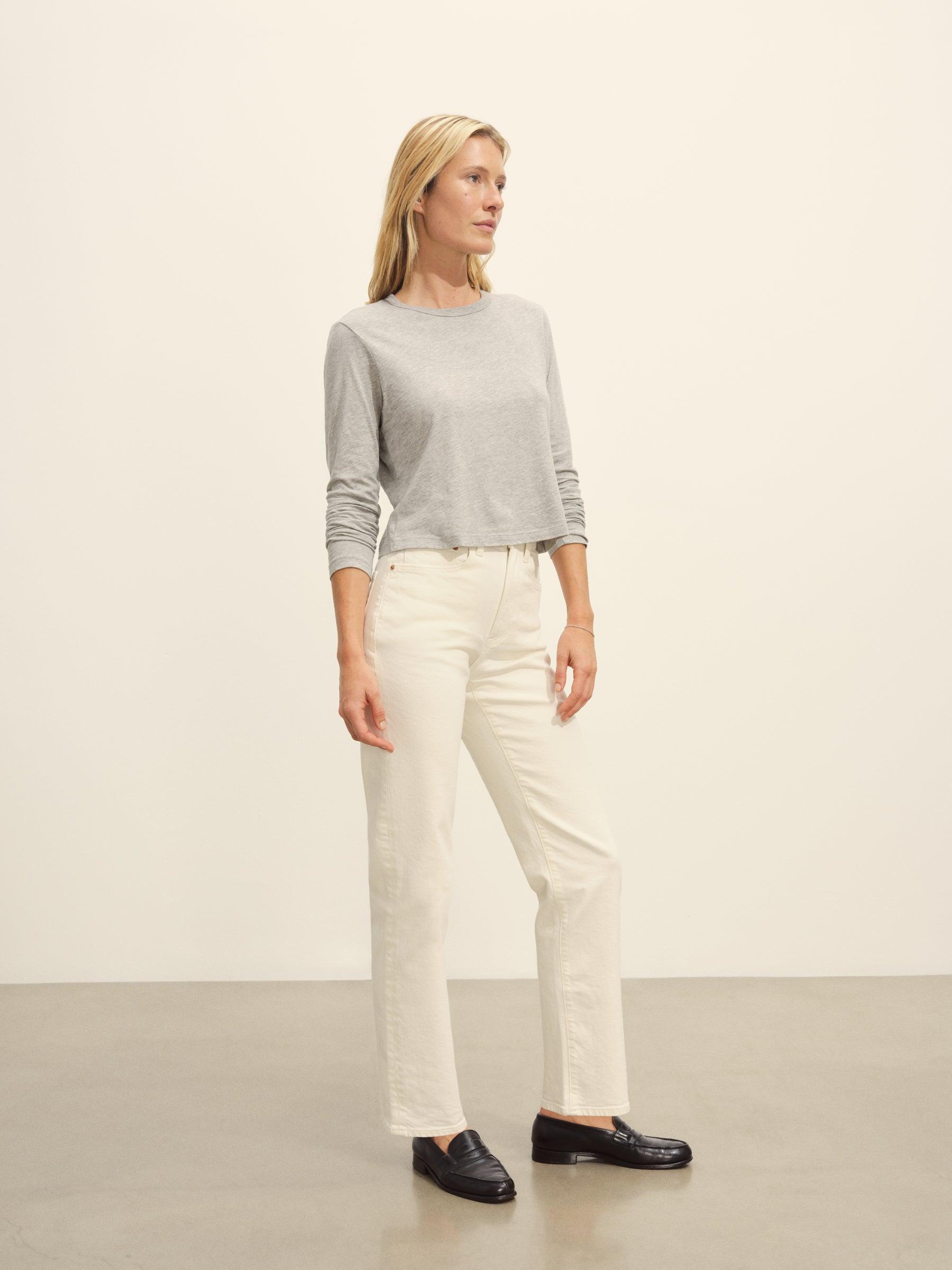 Graphite Pima L/S Boxy Crew Product Image