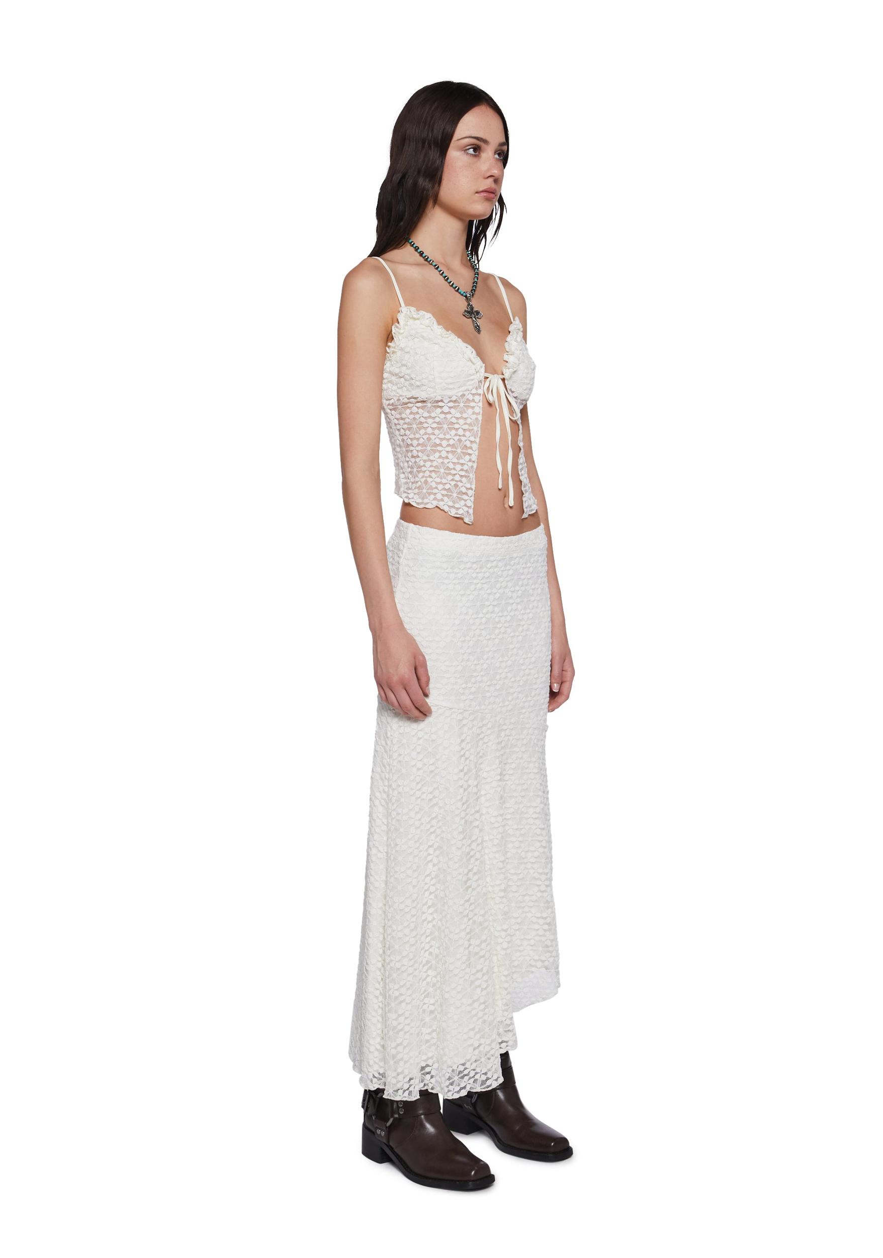 Womens Cami Top And Midi Skirt - Off White Product Image