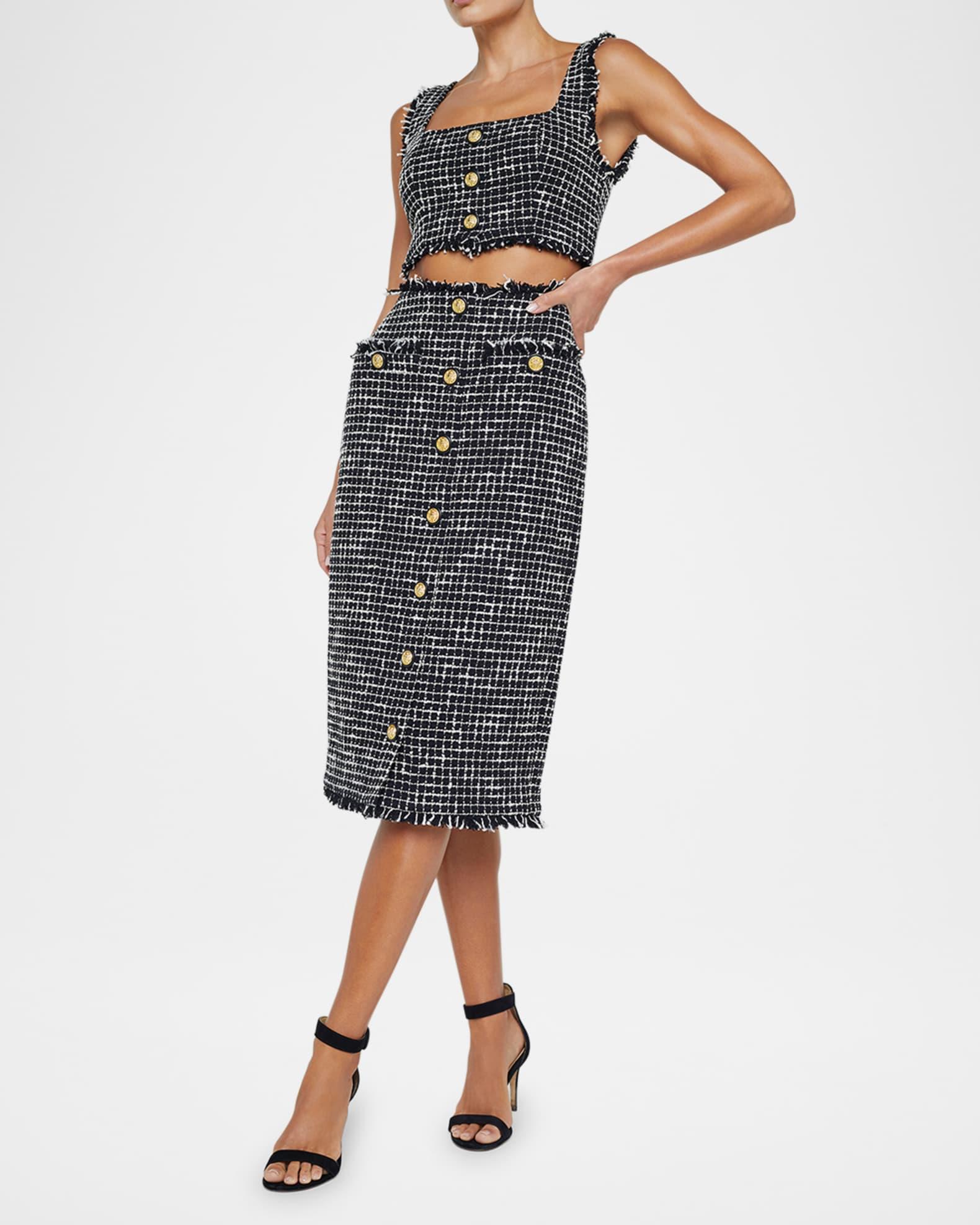 Tai Tweed Midi Skirt Product Image