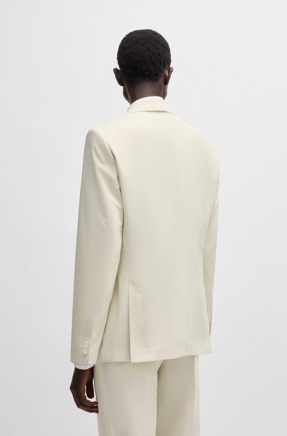 Slim-fit suit jacket in a patterned wool blend Product Image