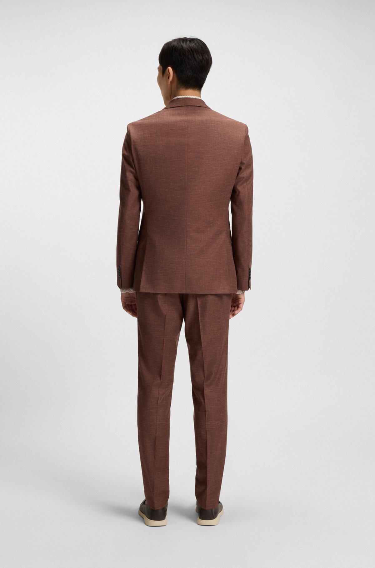 Slim-fit blazer in patterned stretch fabric Product Image