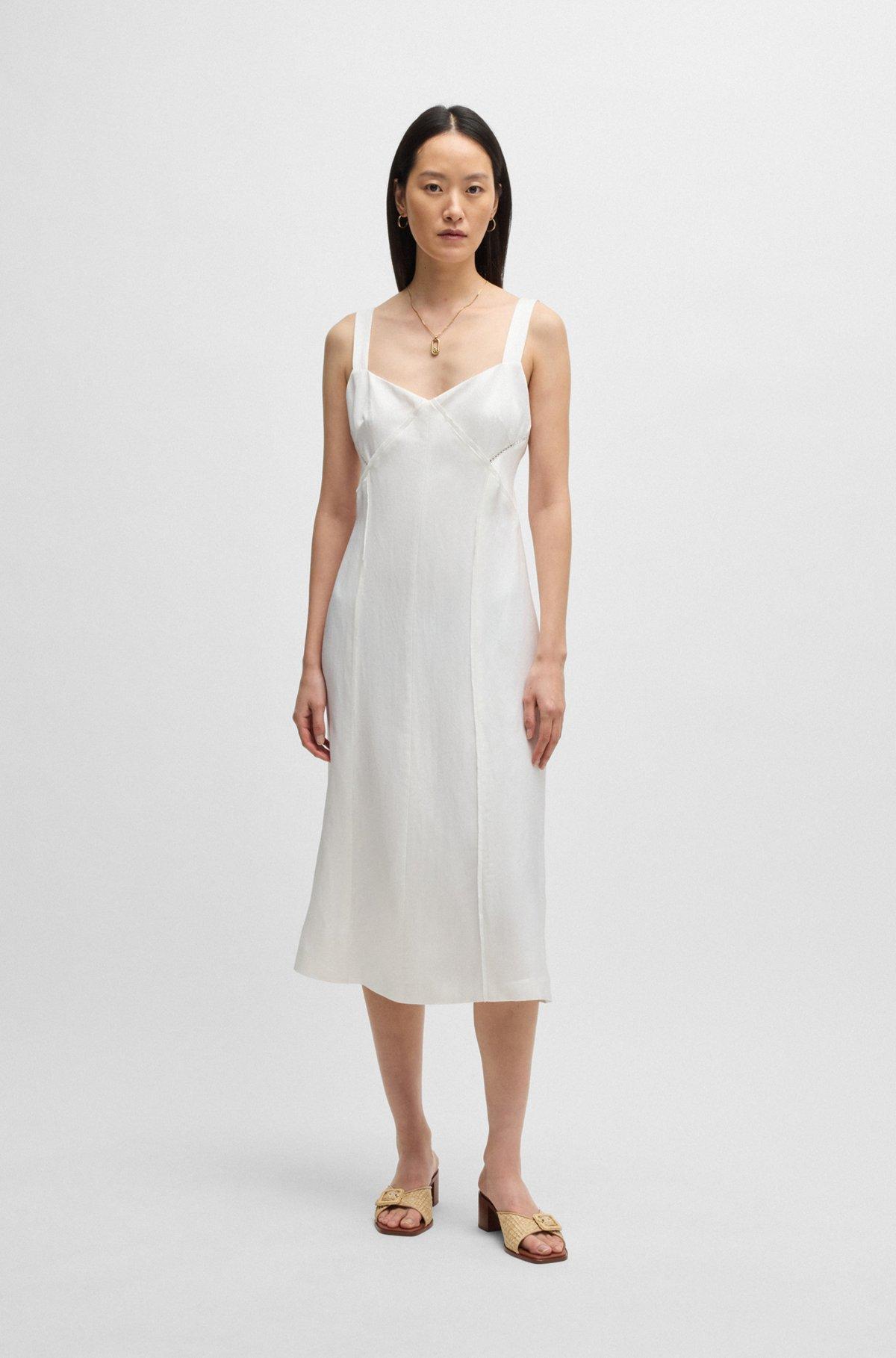 Summery dress with wide straps and seaming detail Product Image