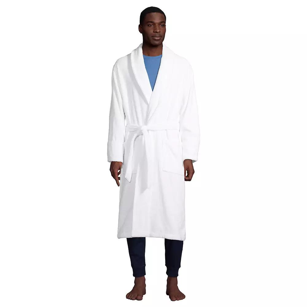 Men's Lands' End Calf-Length Turkish Terry Robe,  Product Image